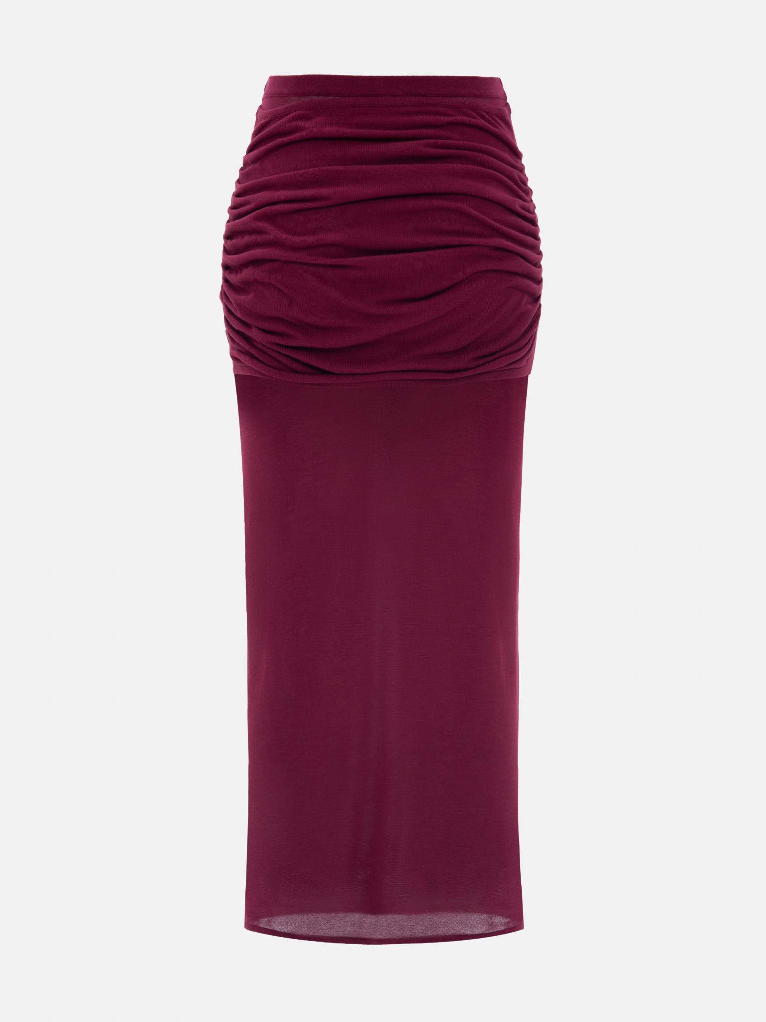 Jersey midi skirt with draped hips