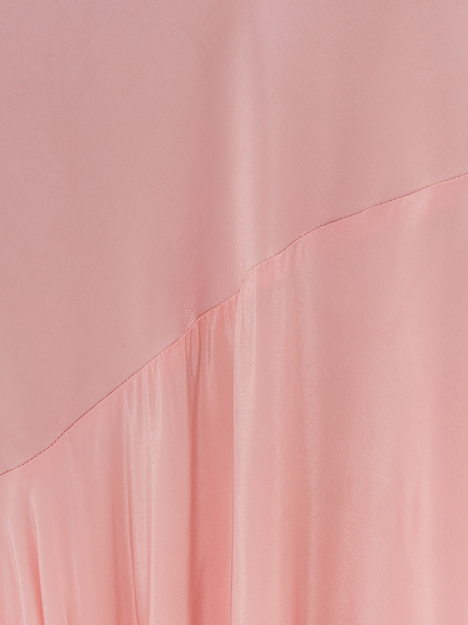 Fitted satin maxi dress with rhinestones on the bodice