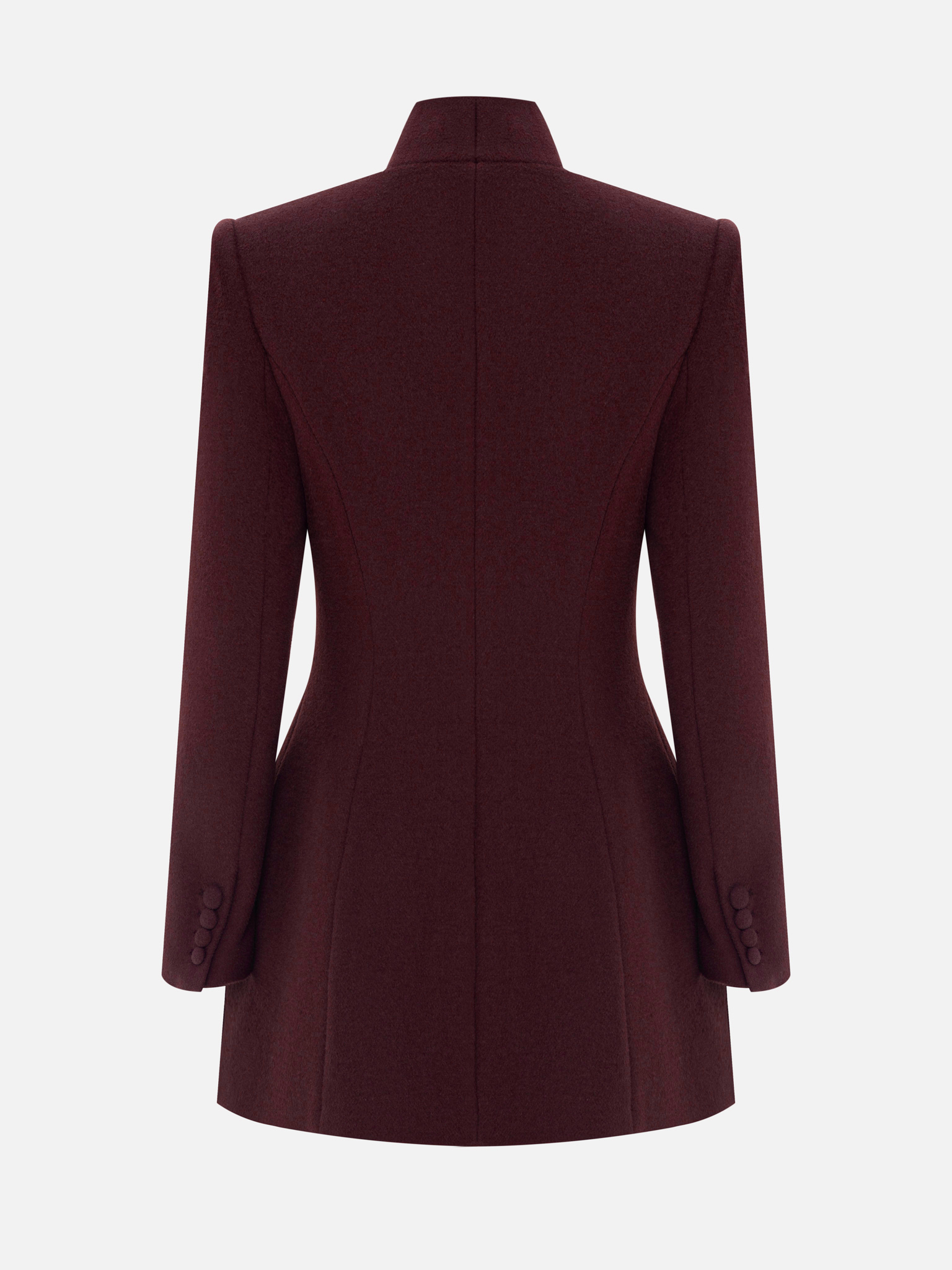 Fitted woollen jacket coat