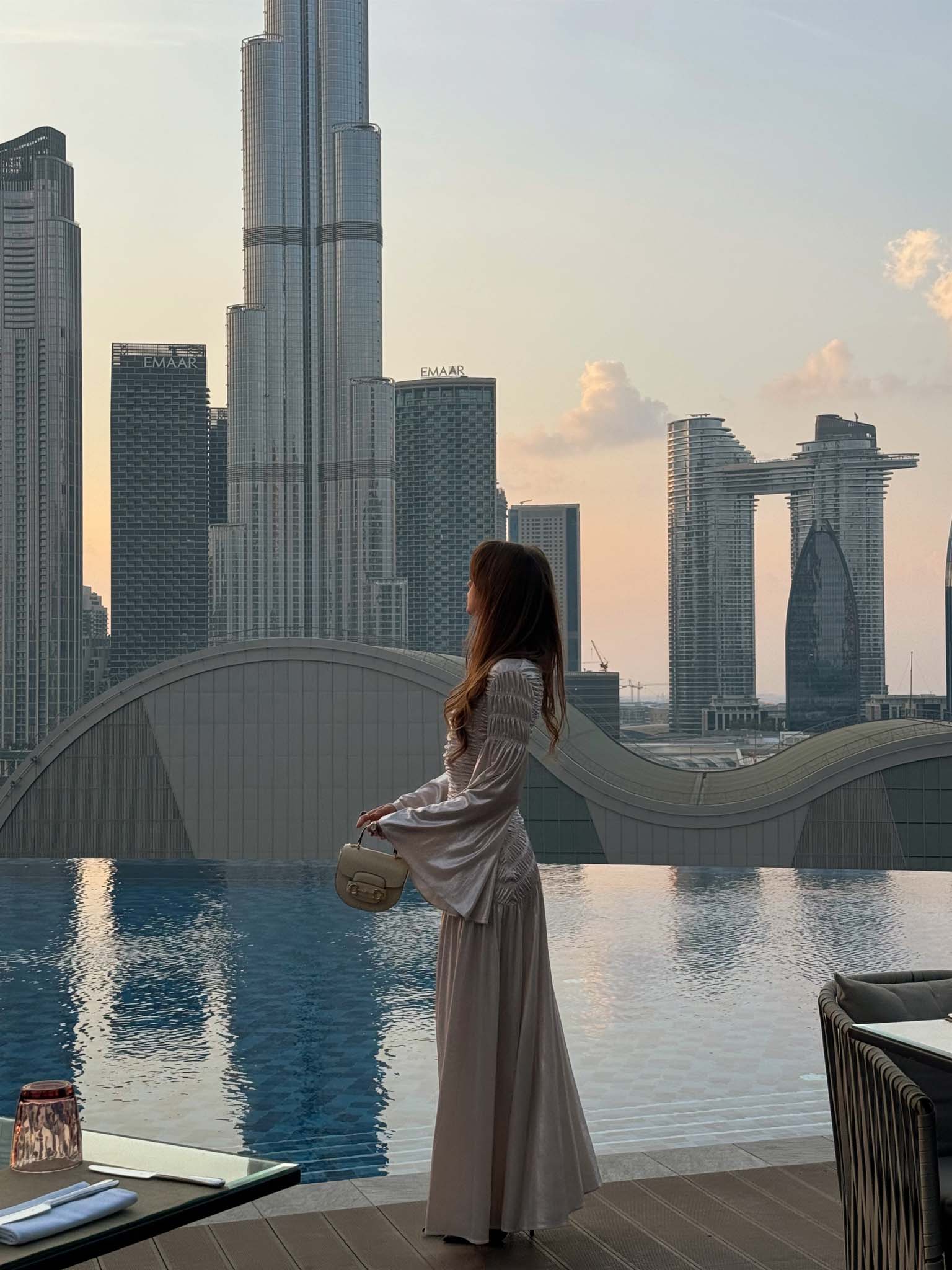 Metallic maxi dress with gathers on the bodice and shoulders