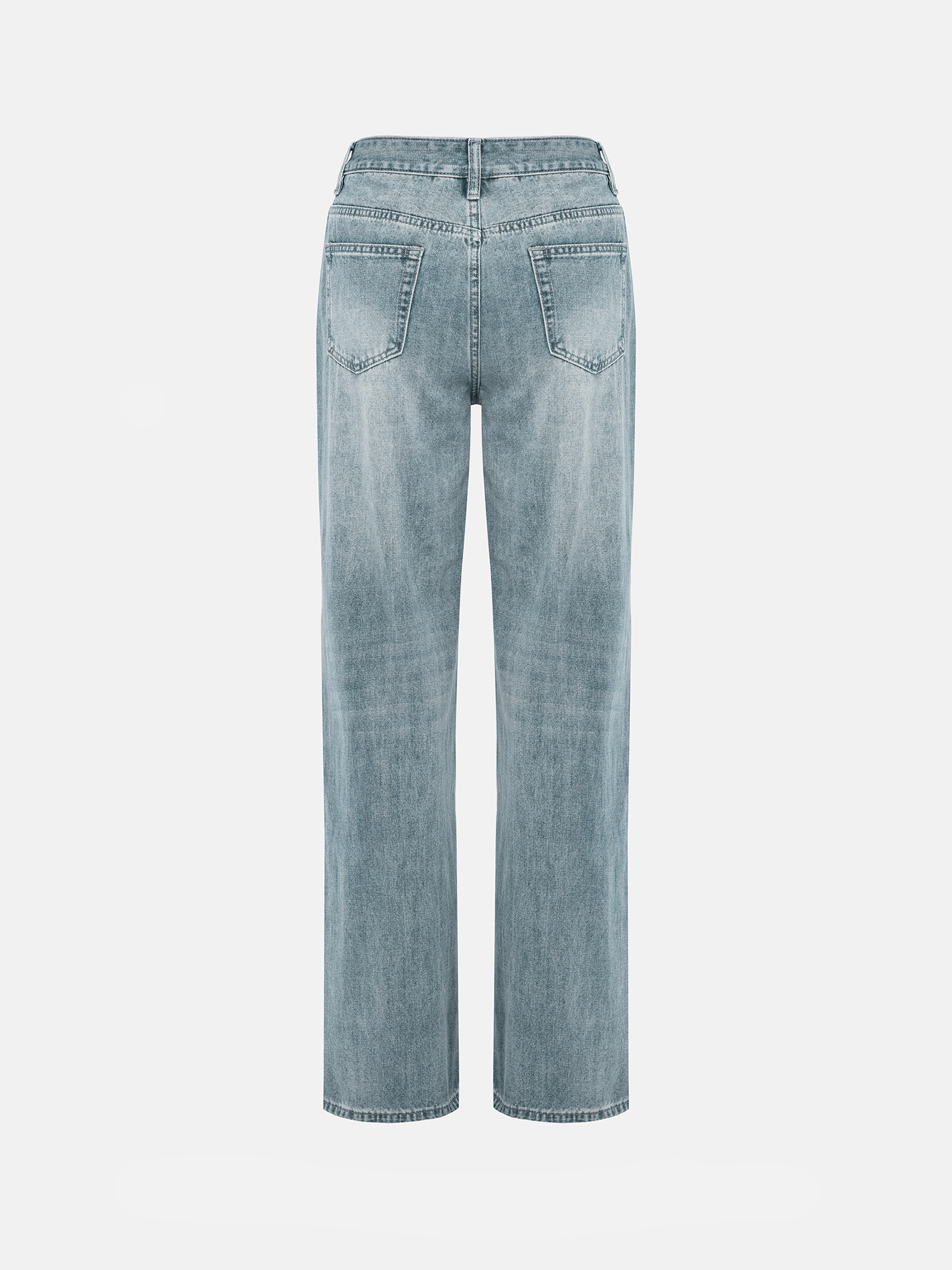 Loose light-wash denim jeans