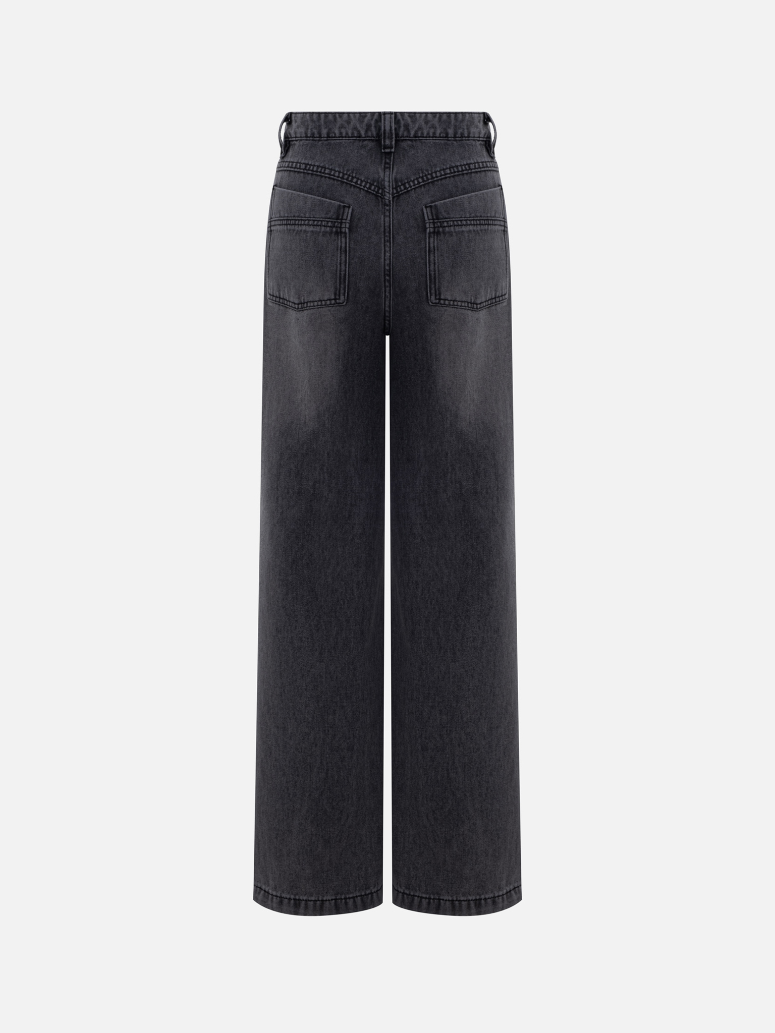 Straight light-wash denim jeans