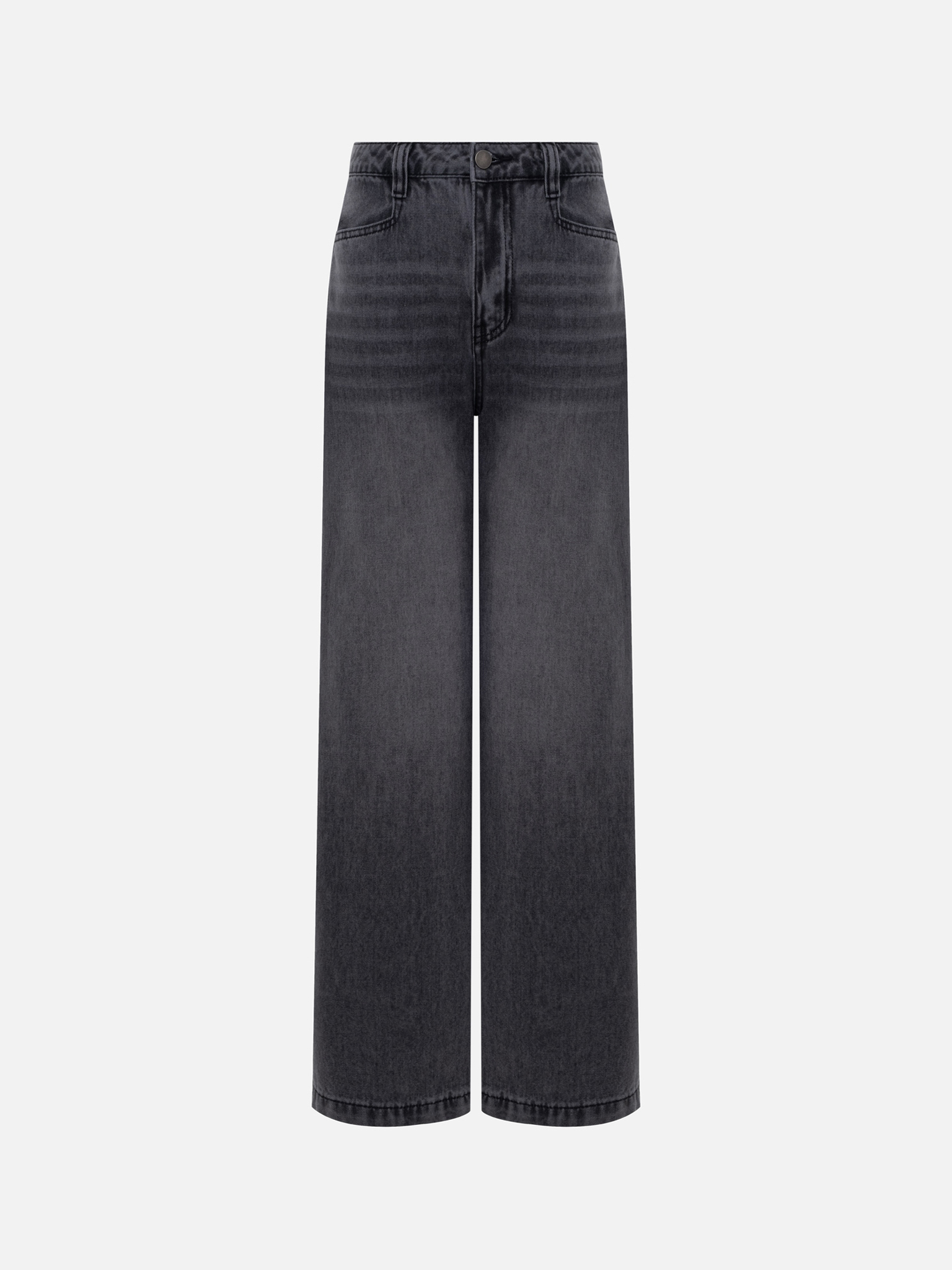 Straight light-wash denim jeans