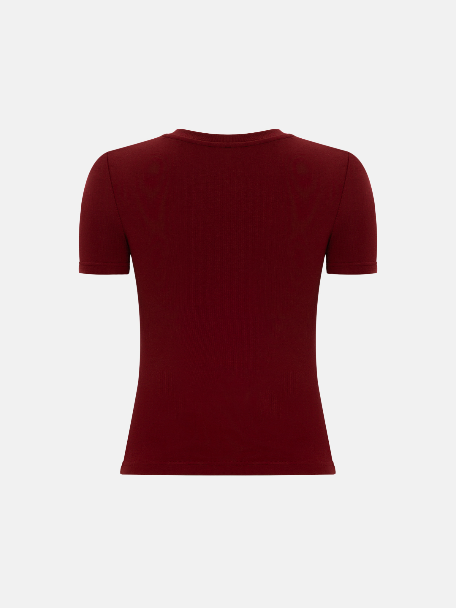 Cropped fitted jersey T-shirt