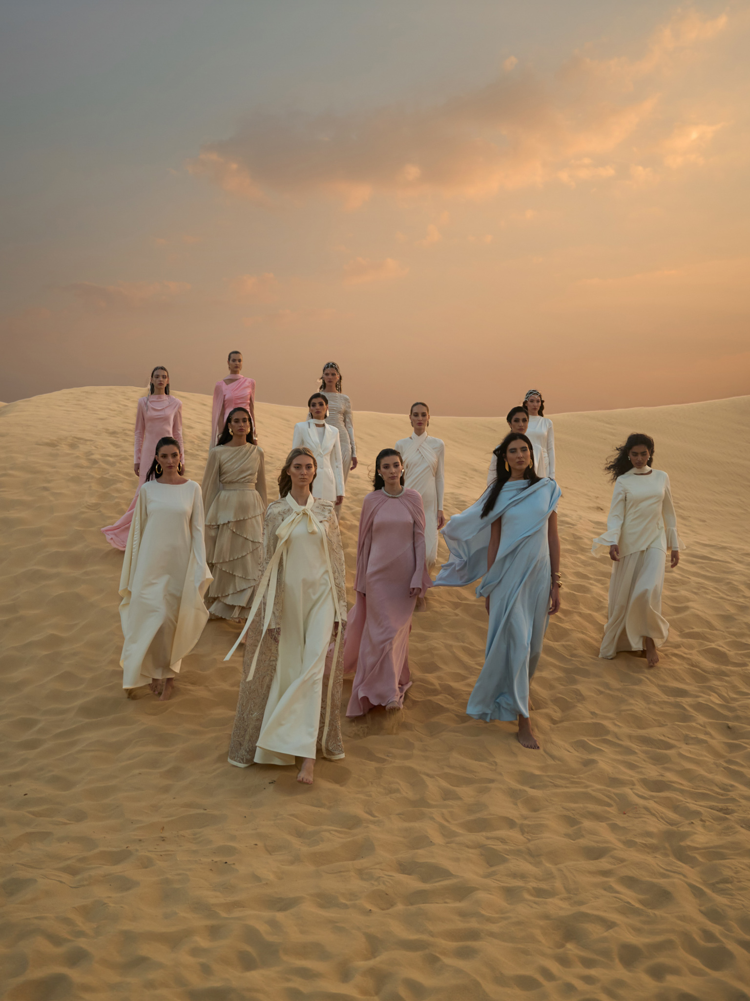 Maxi dress with asymmetrical cape