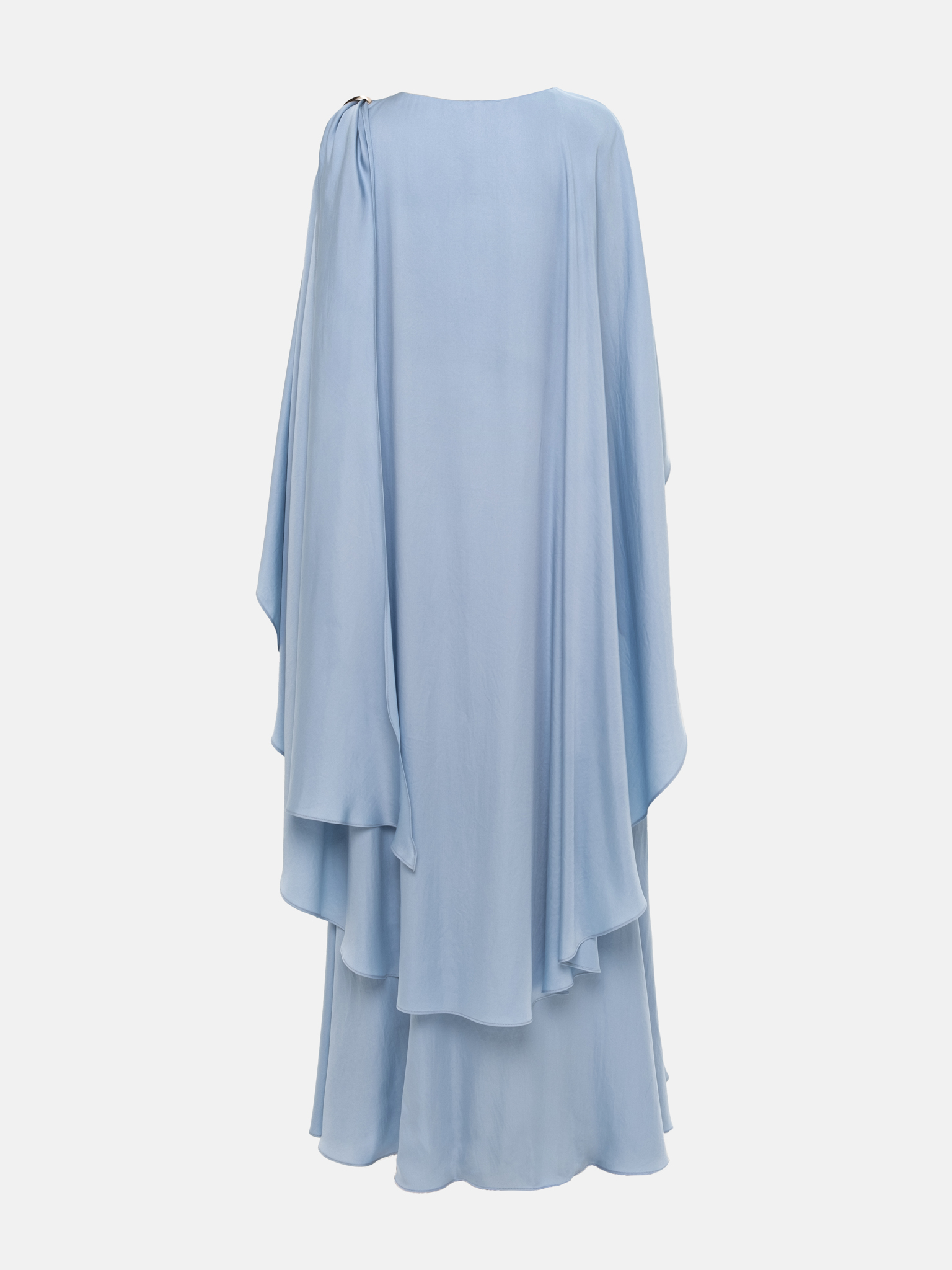 Maxi dress with asymmetrical cape