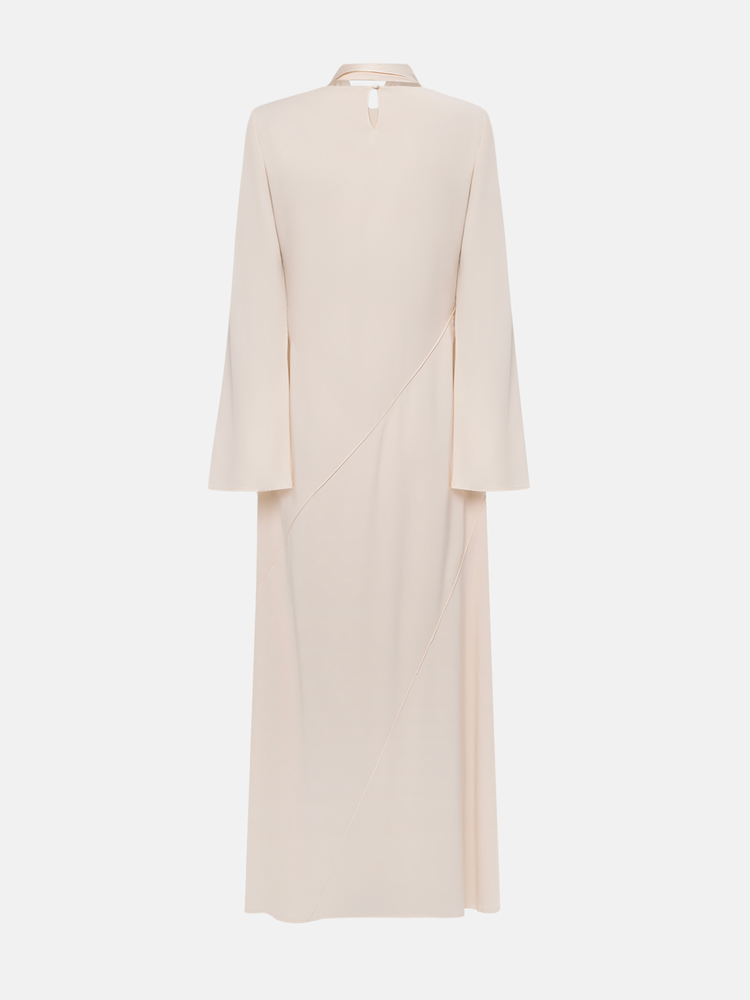 Maxi dress with asymmetrical draped bodice