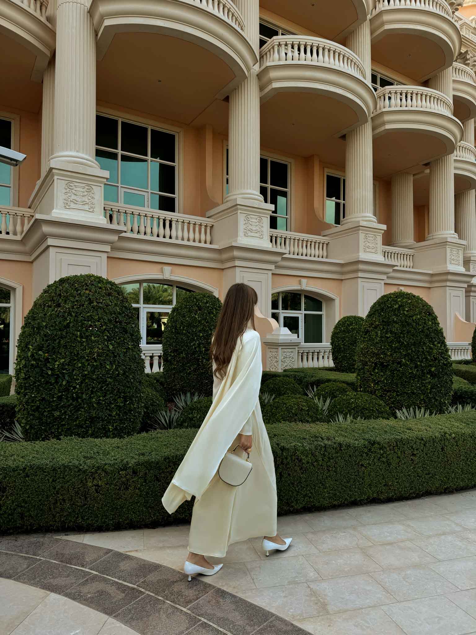 Maxi dress with asymmetrical draped bodice