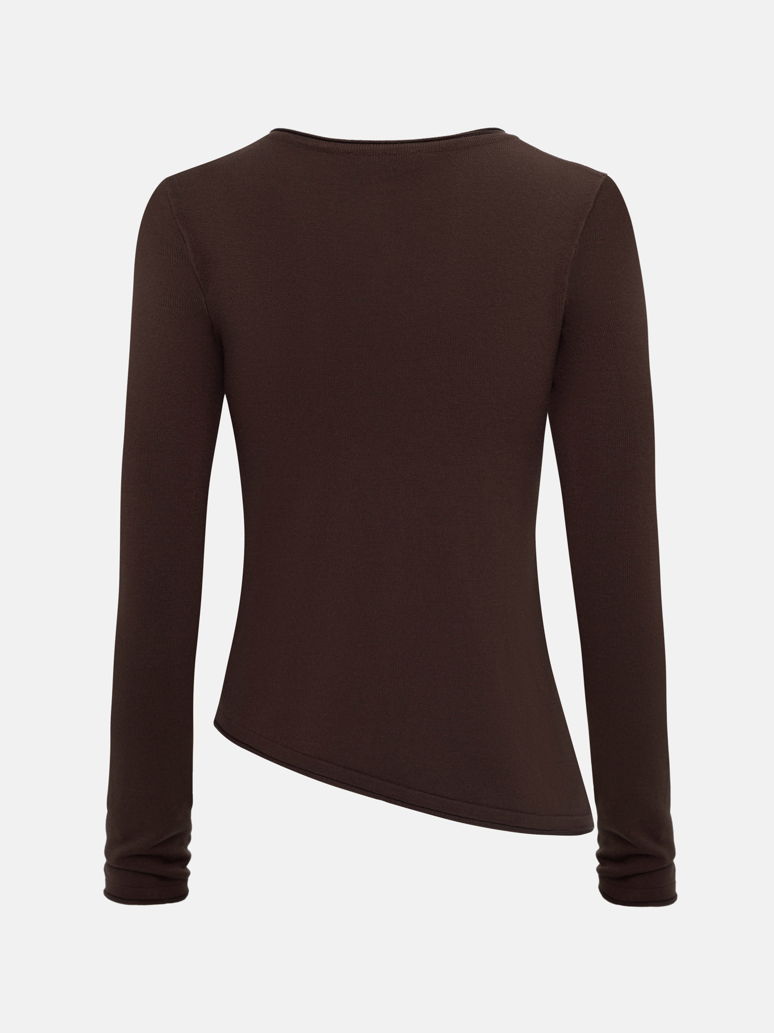 Jersey longlseeve with asymmetrical edge