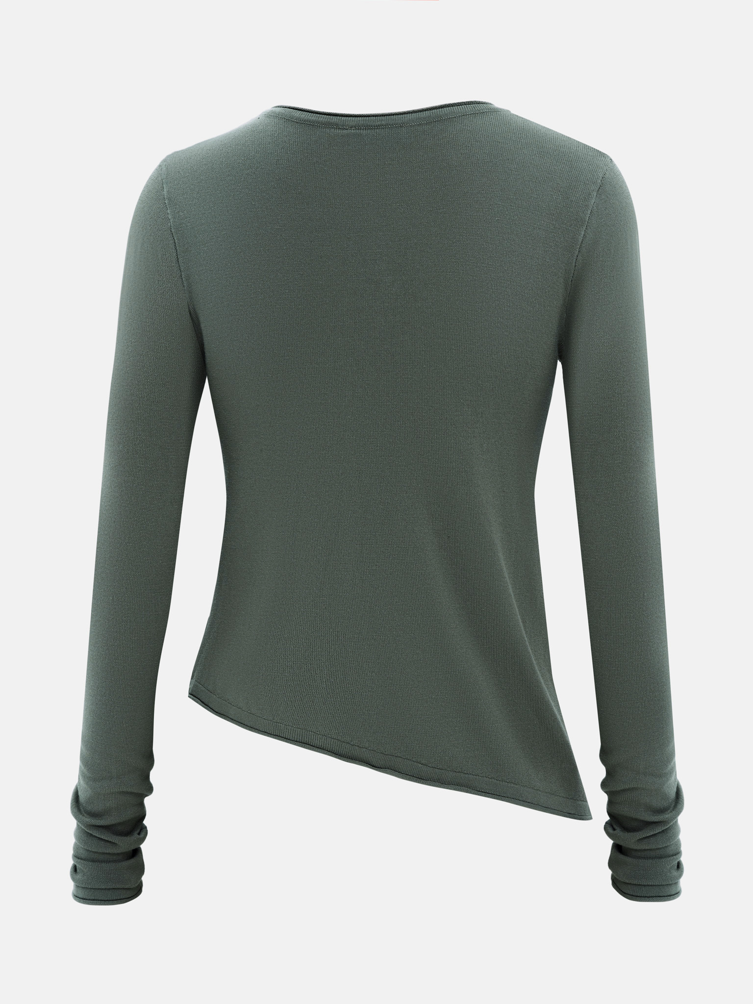 Jersey longlseeve with asymmetrical edge