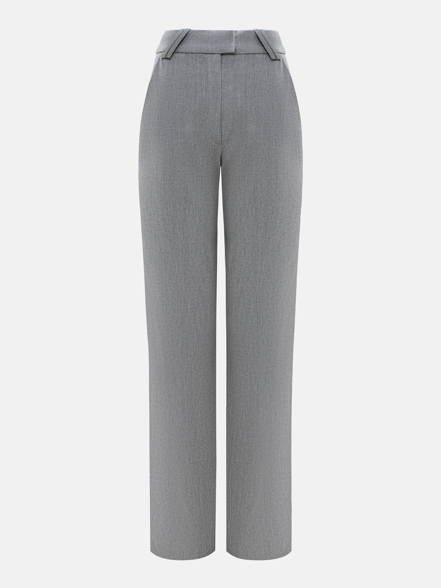 Flared high-waisted trousers