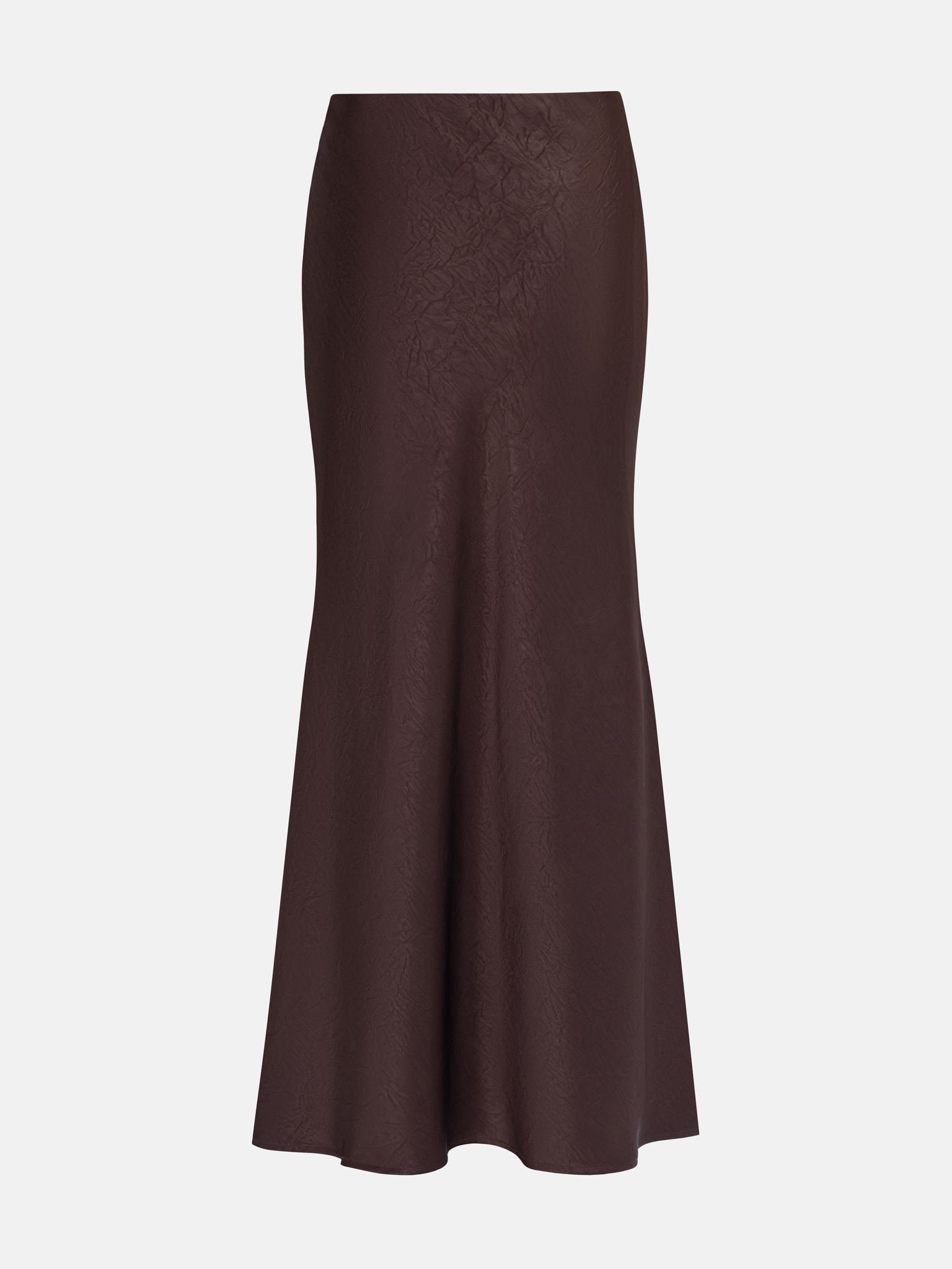 Floor-length maxi skirt in textured fabric