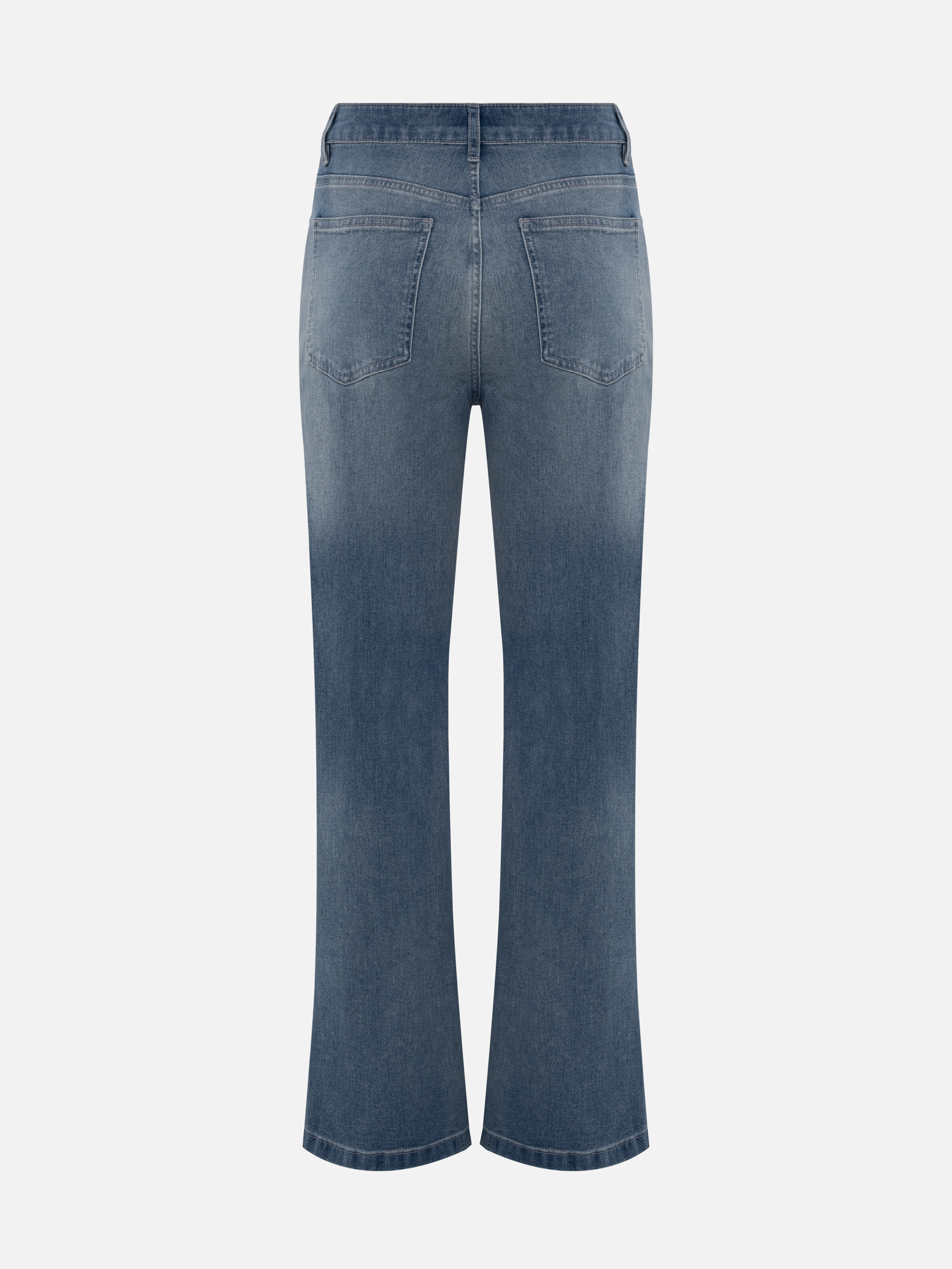 Straight light-wash denim jeans