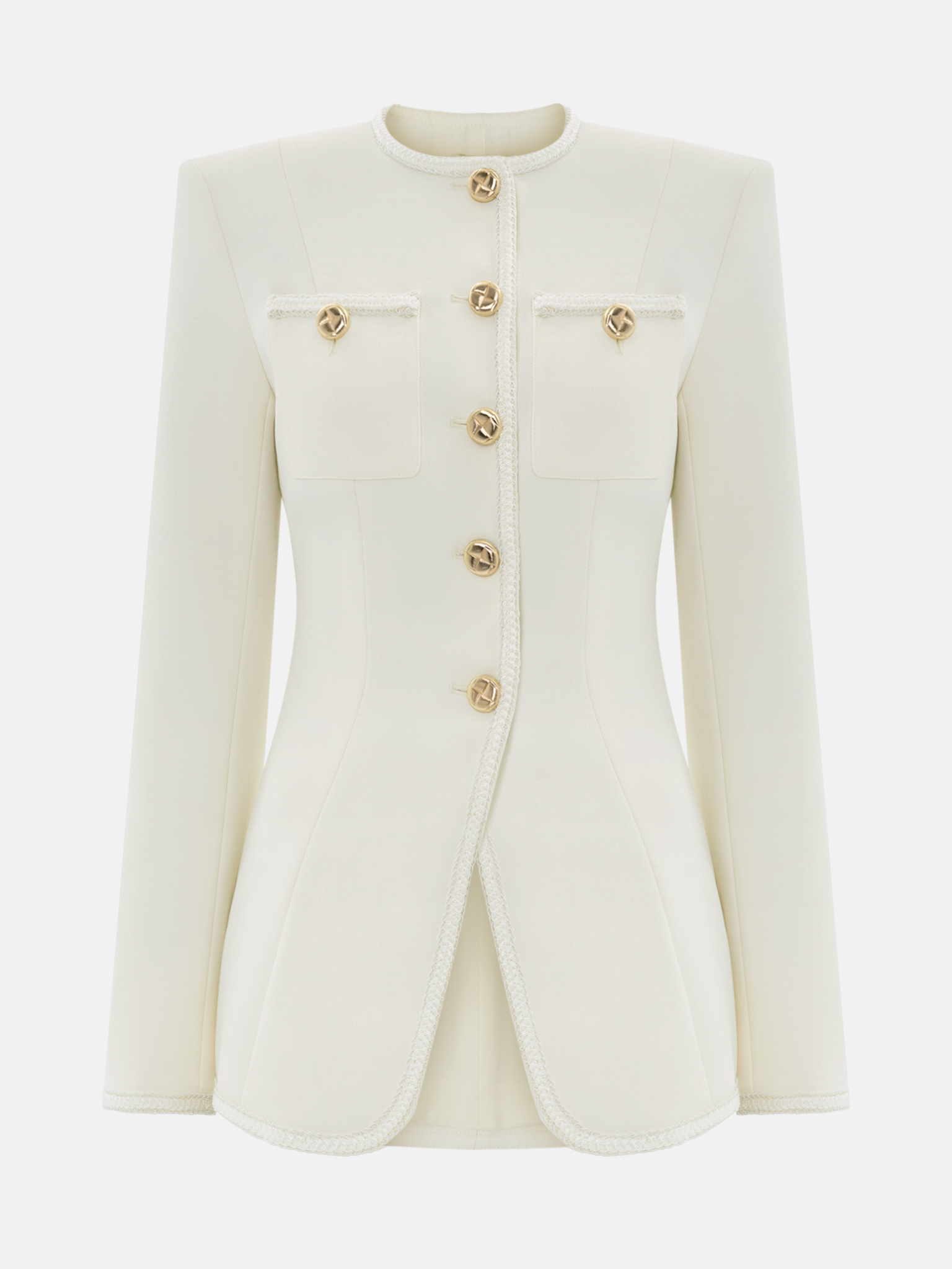 Fitted jacket with textured details