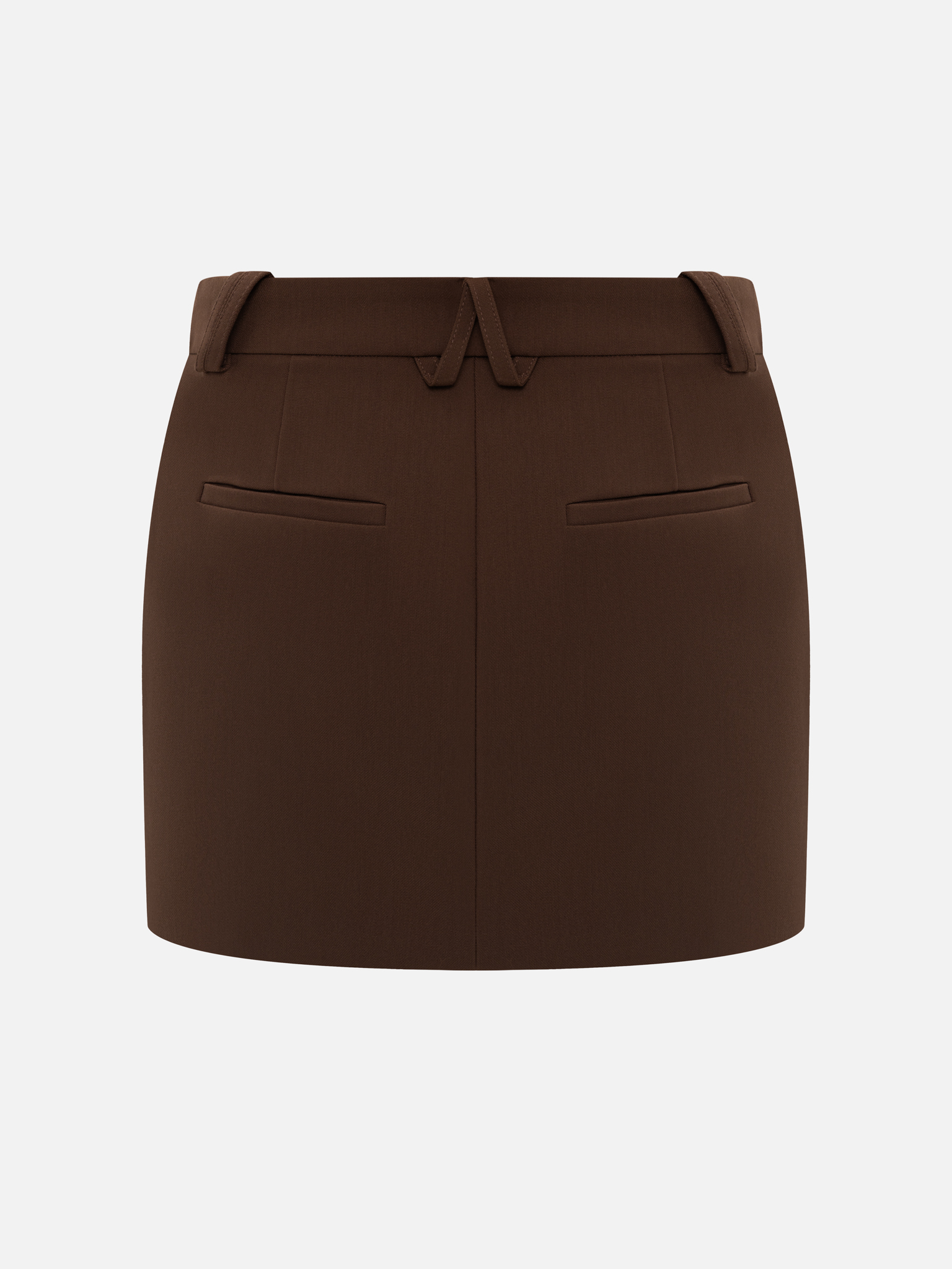 Mini skirt in dense fabric with wide belt loops