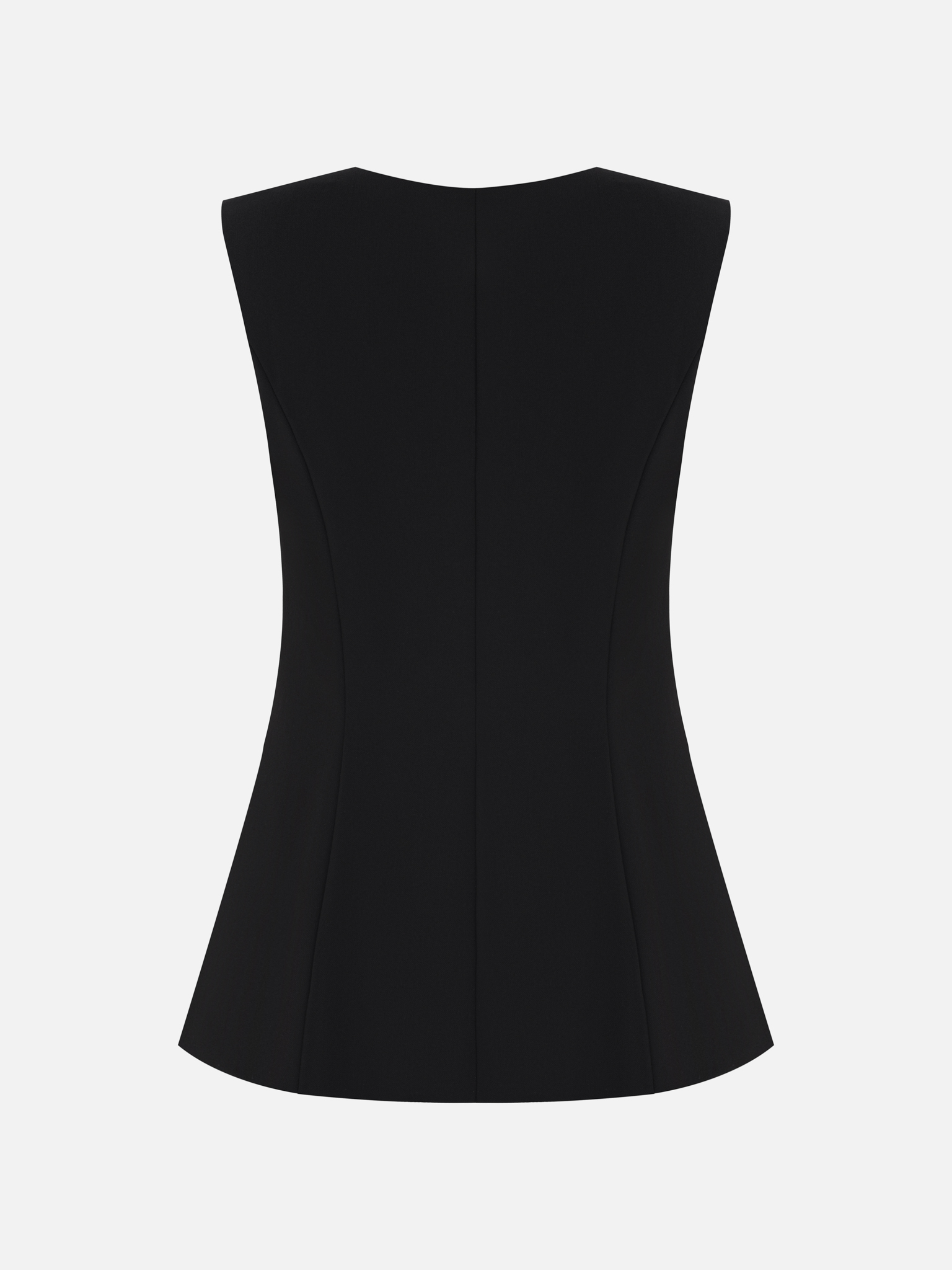 Flared waistcoat with flower buttons