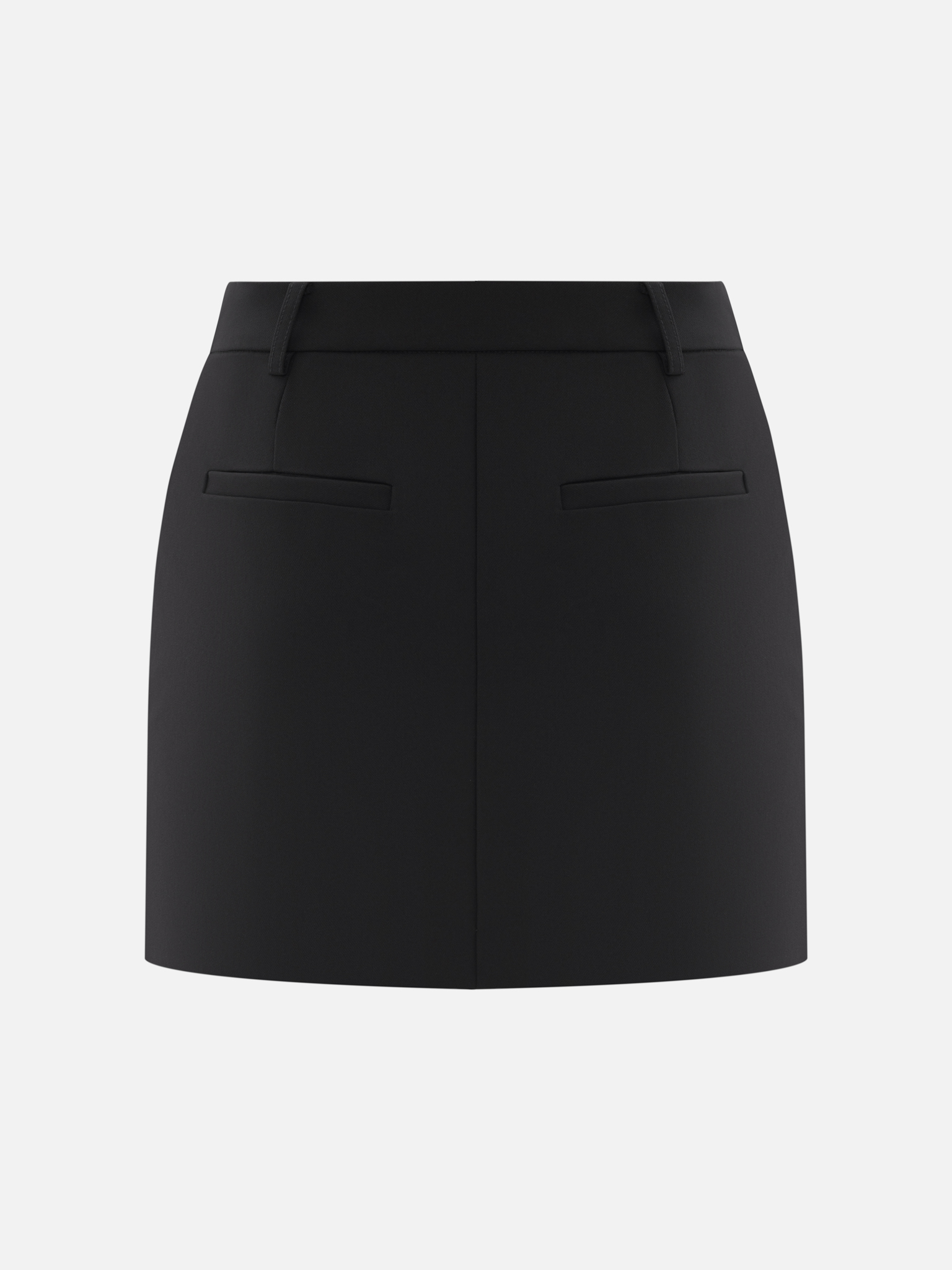 Straight mini skirt with flower buttons