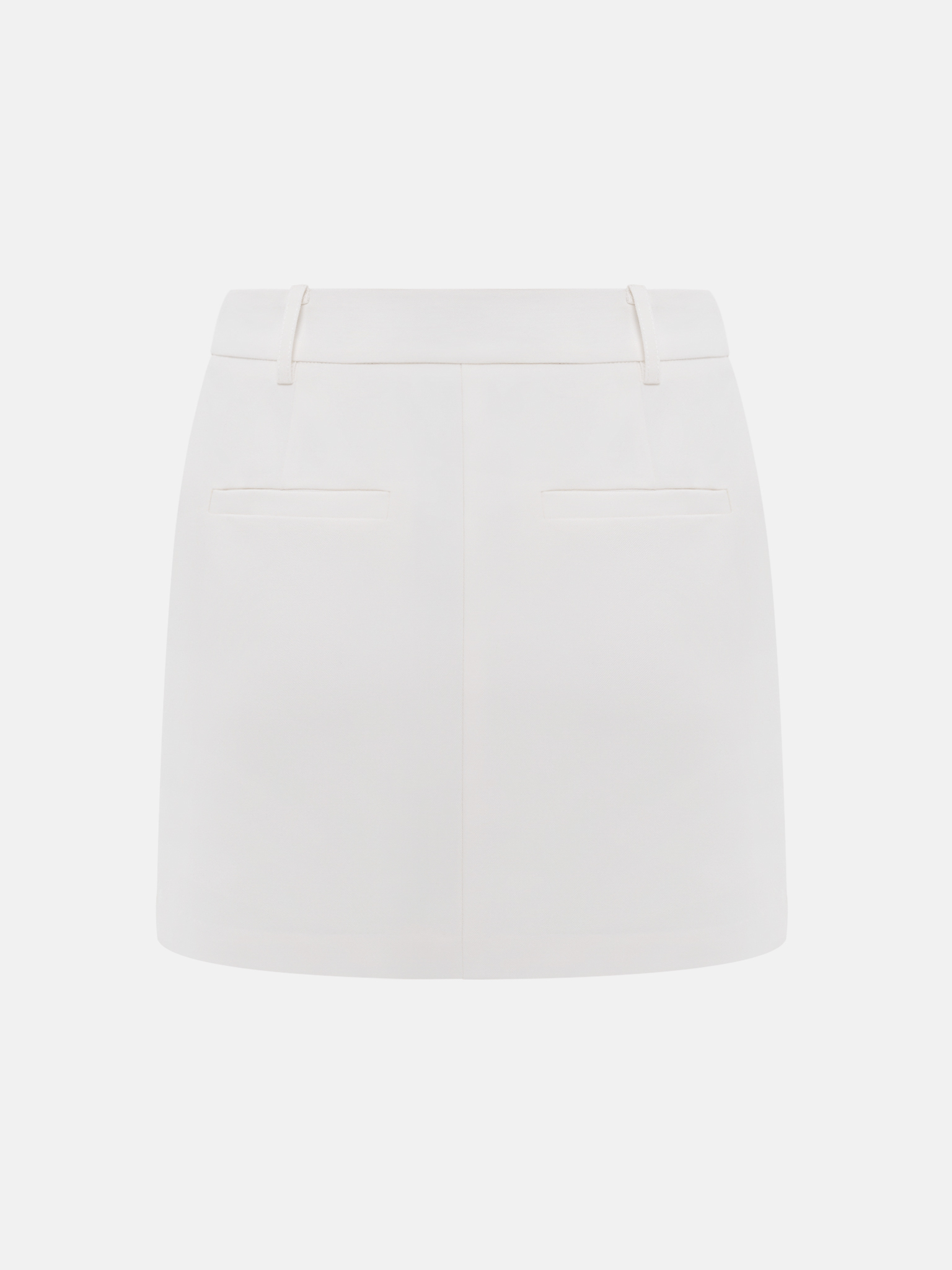 Straight mini skirt with flower buttons