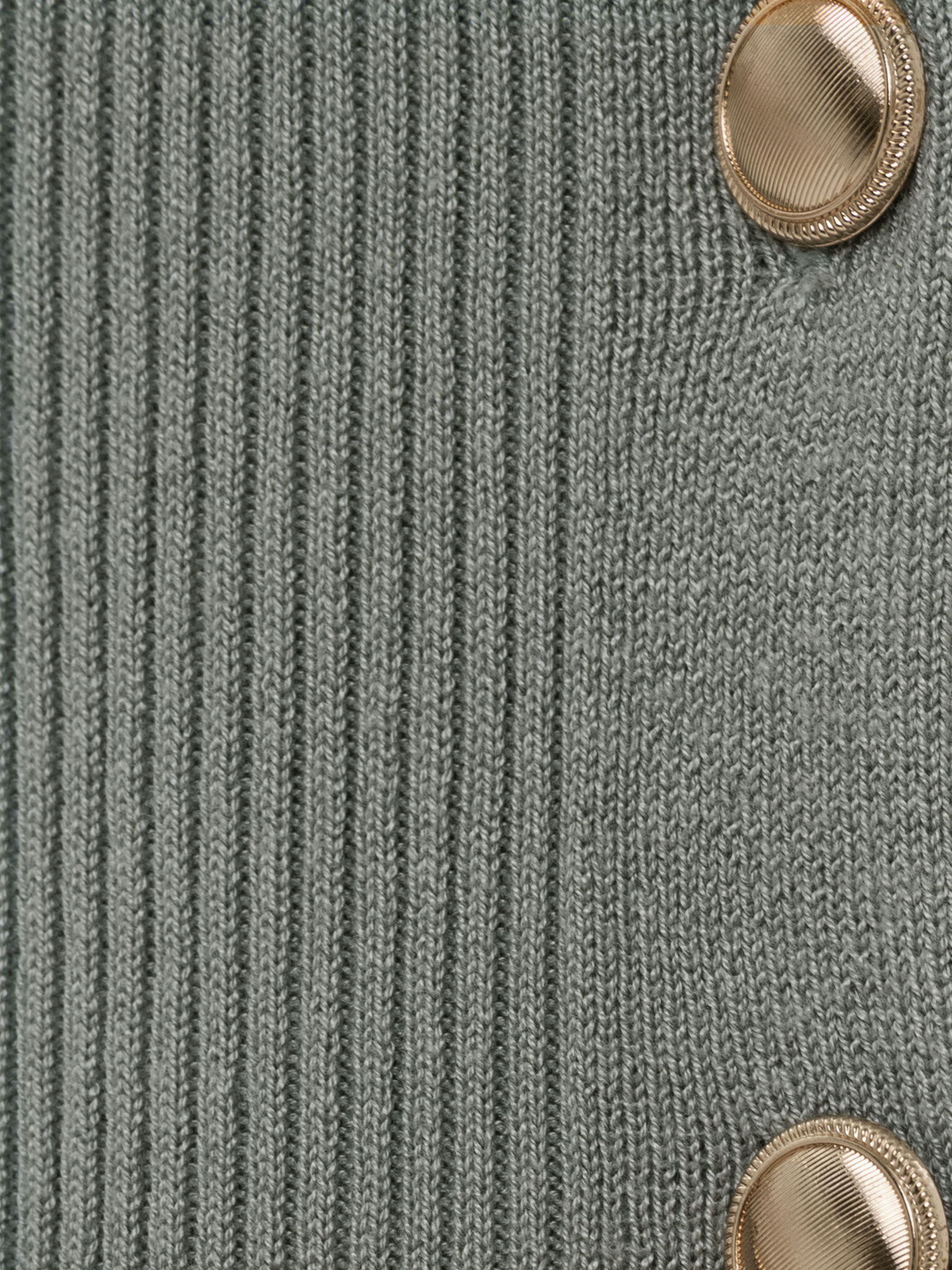 Knitted midi dress with buttons at the front and matching belt