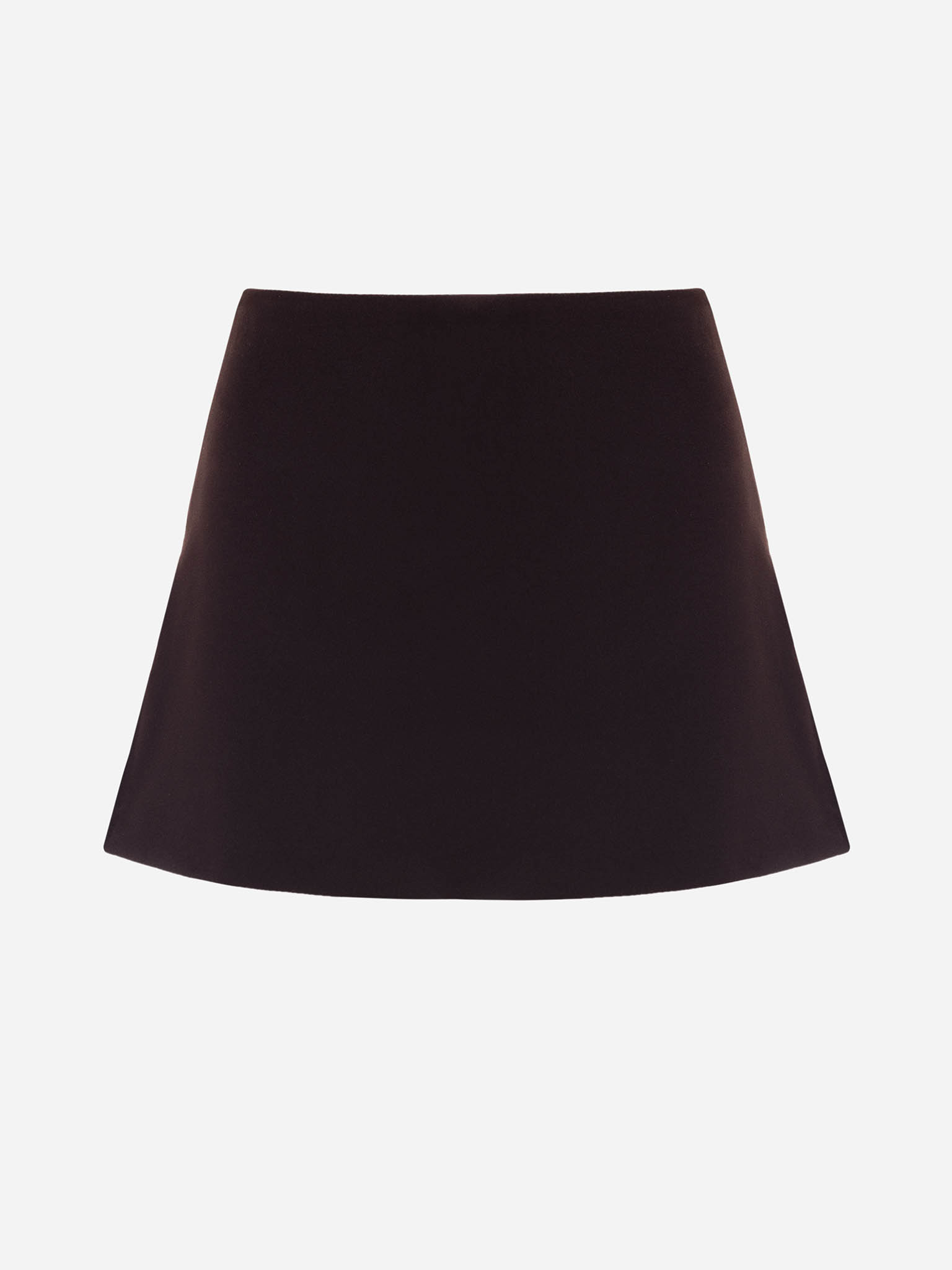Mini A-silhouette skirt with slits