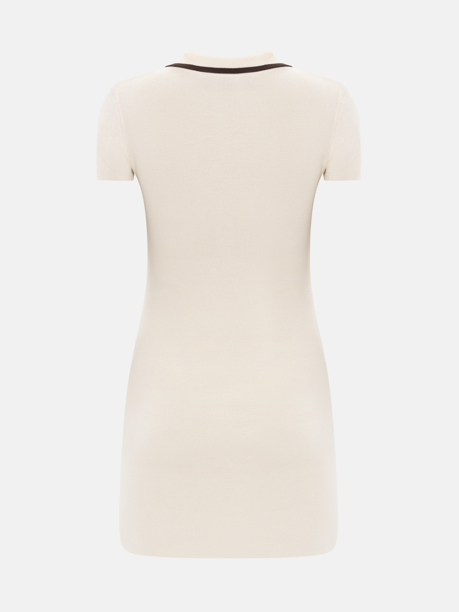 Knitted mini dress with contrast edge on the bodice