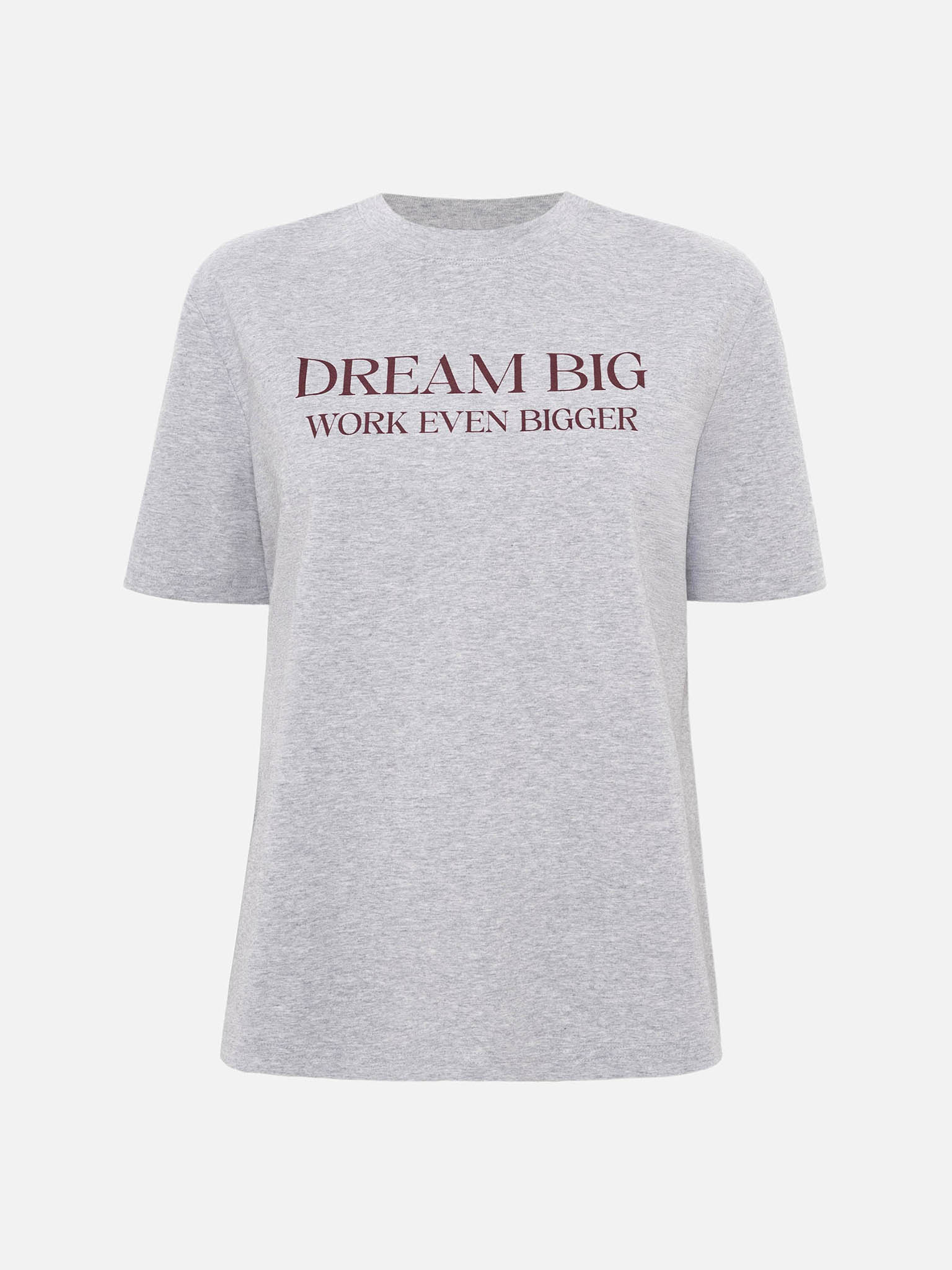 Straight T-shirt with lettering on the chest