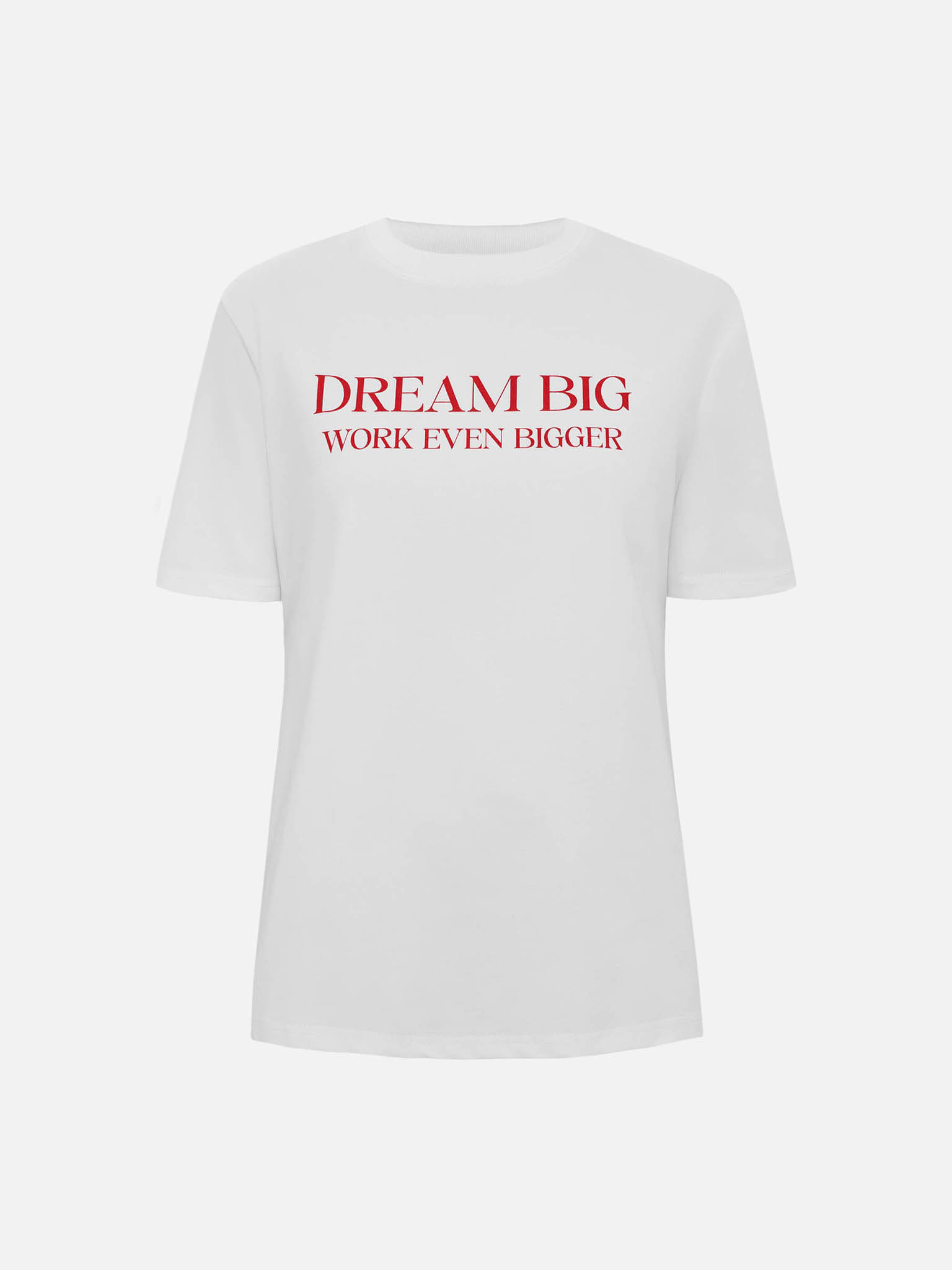 Straight T-shirt with lettering on the chest