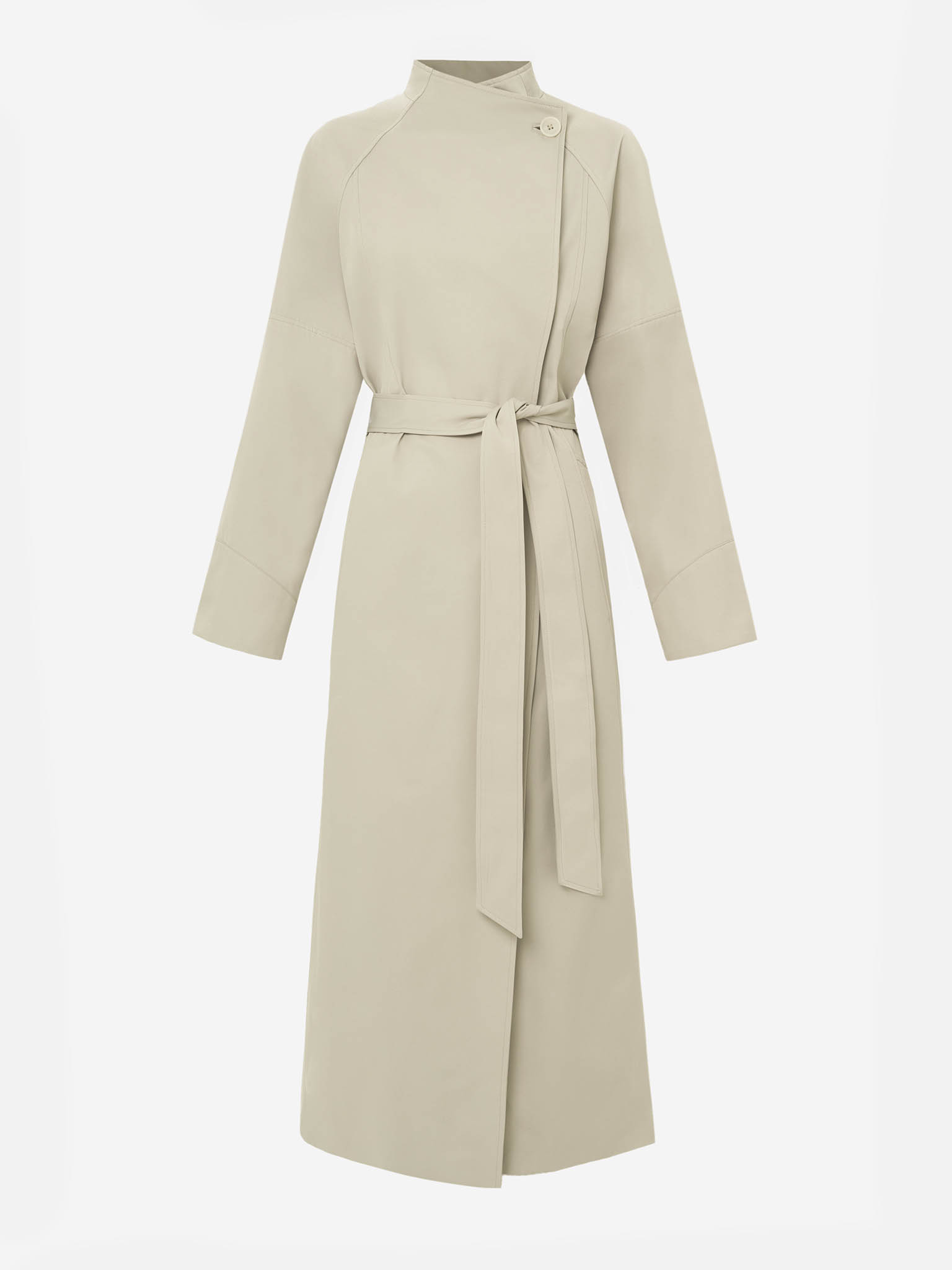 Maxi trench with tonal belt