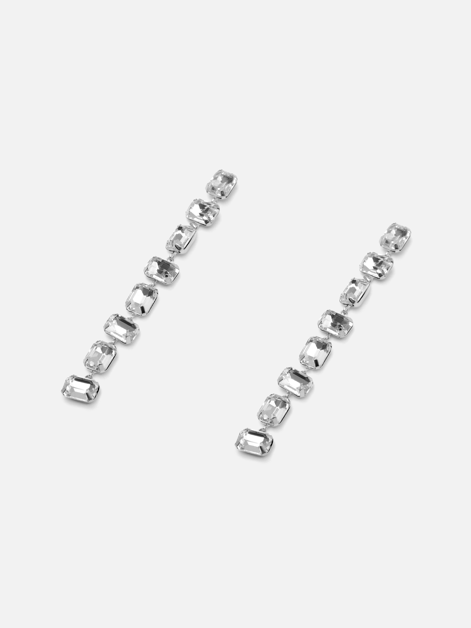 Длинные серьги-пусеты из крупных камней