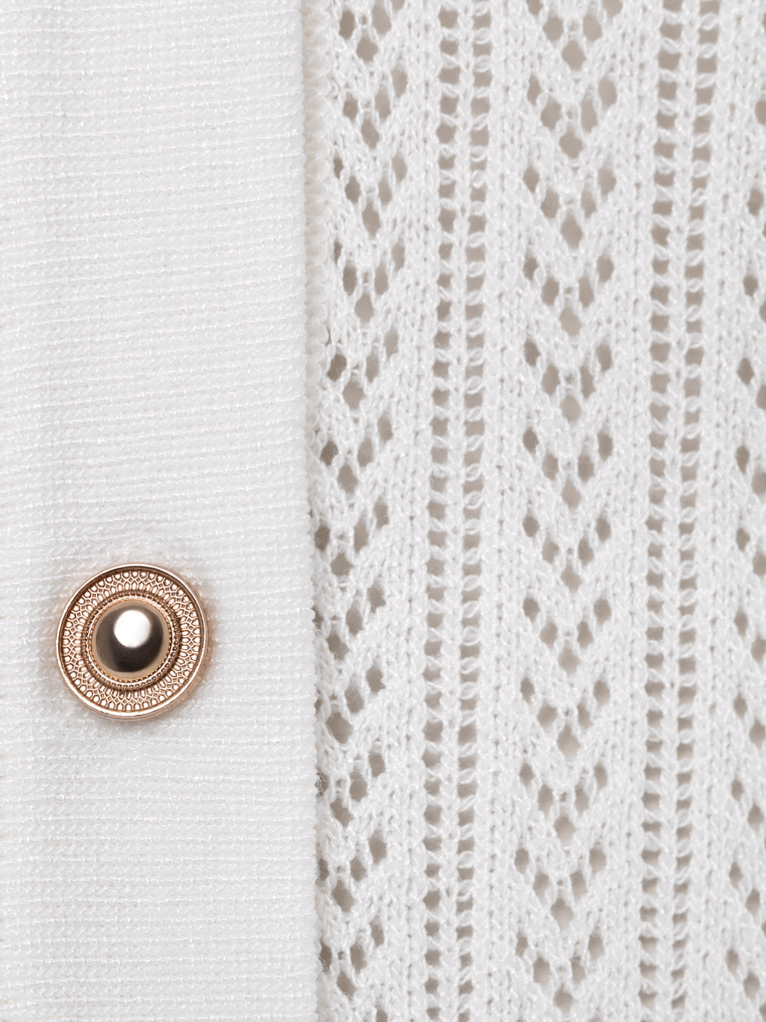 Топ с короткими рукавами из ажурного трикотажа