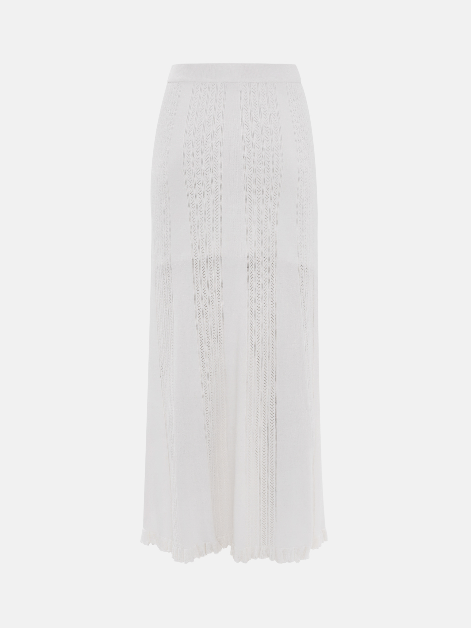 Openwork jersey maxi skirt