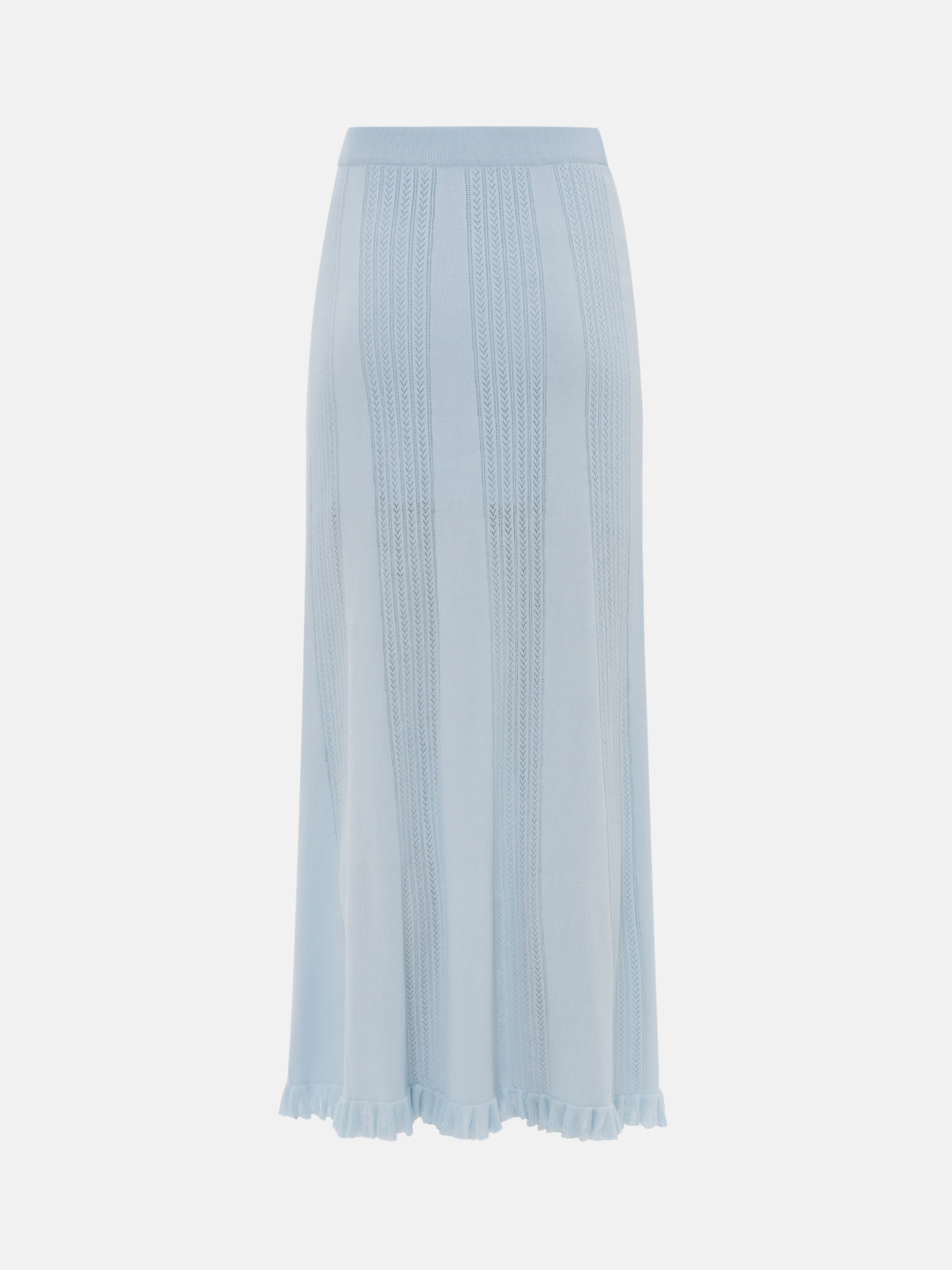 Openwork jersey maxi skirt