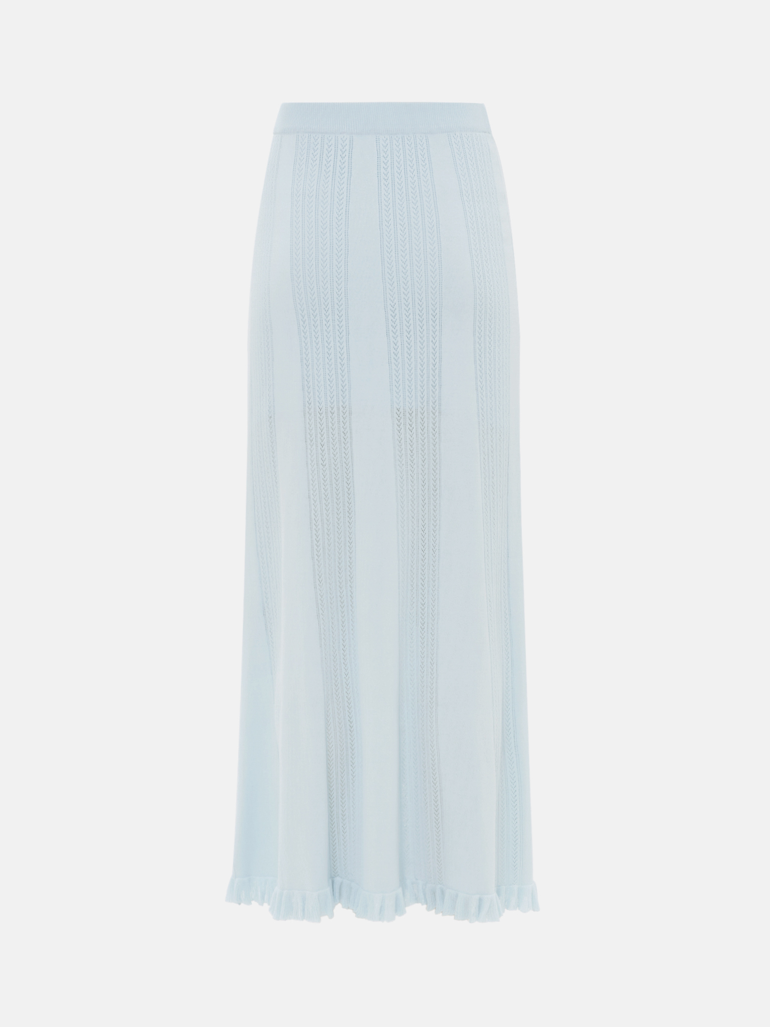 Openwork jersey maxi skirt