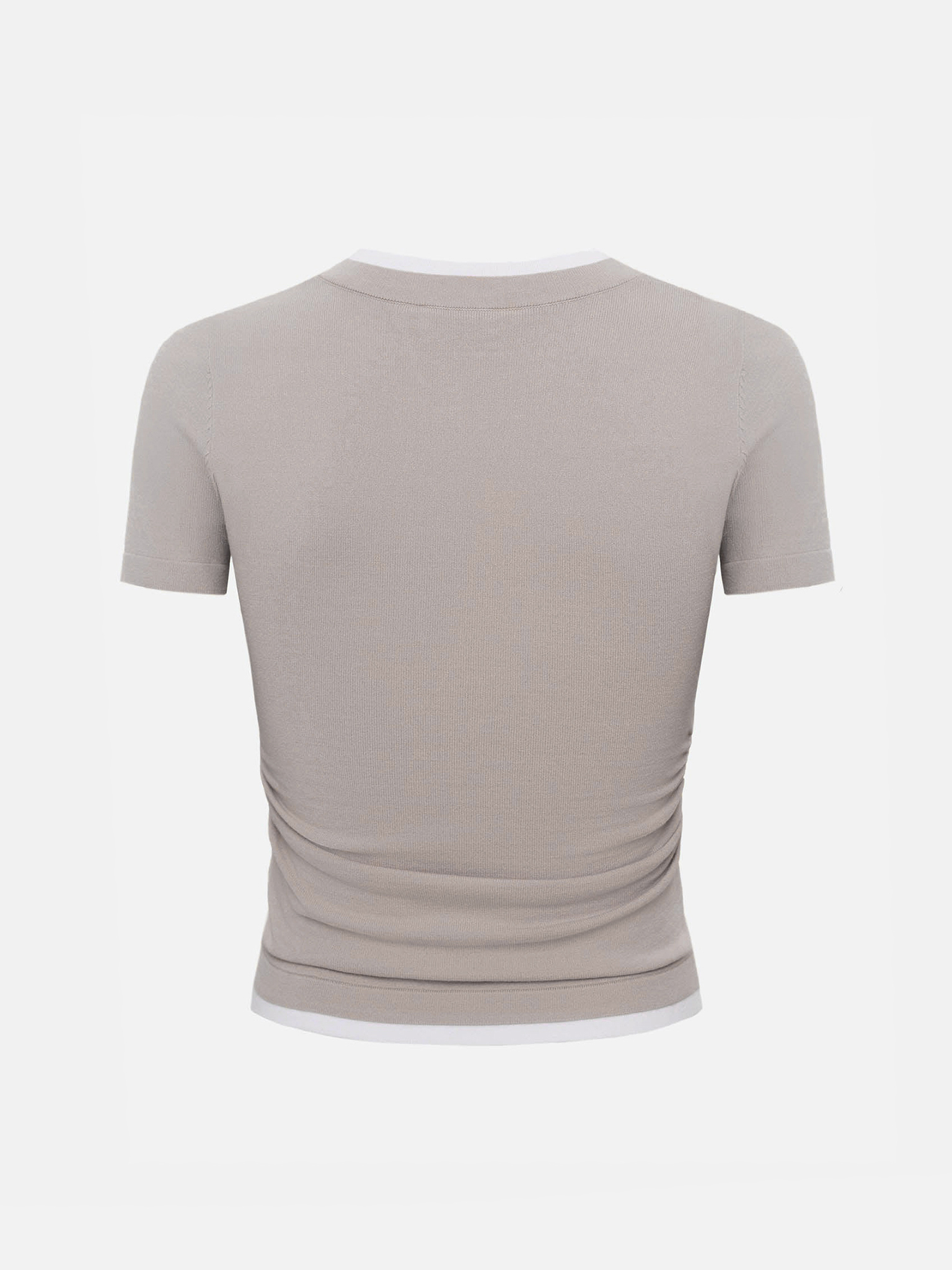 Zwei-Material Oberteil aus Jersey