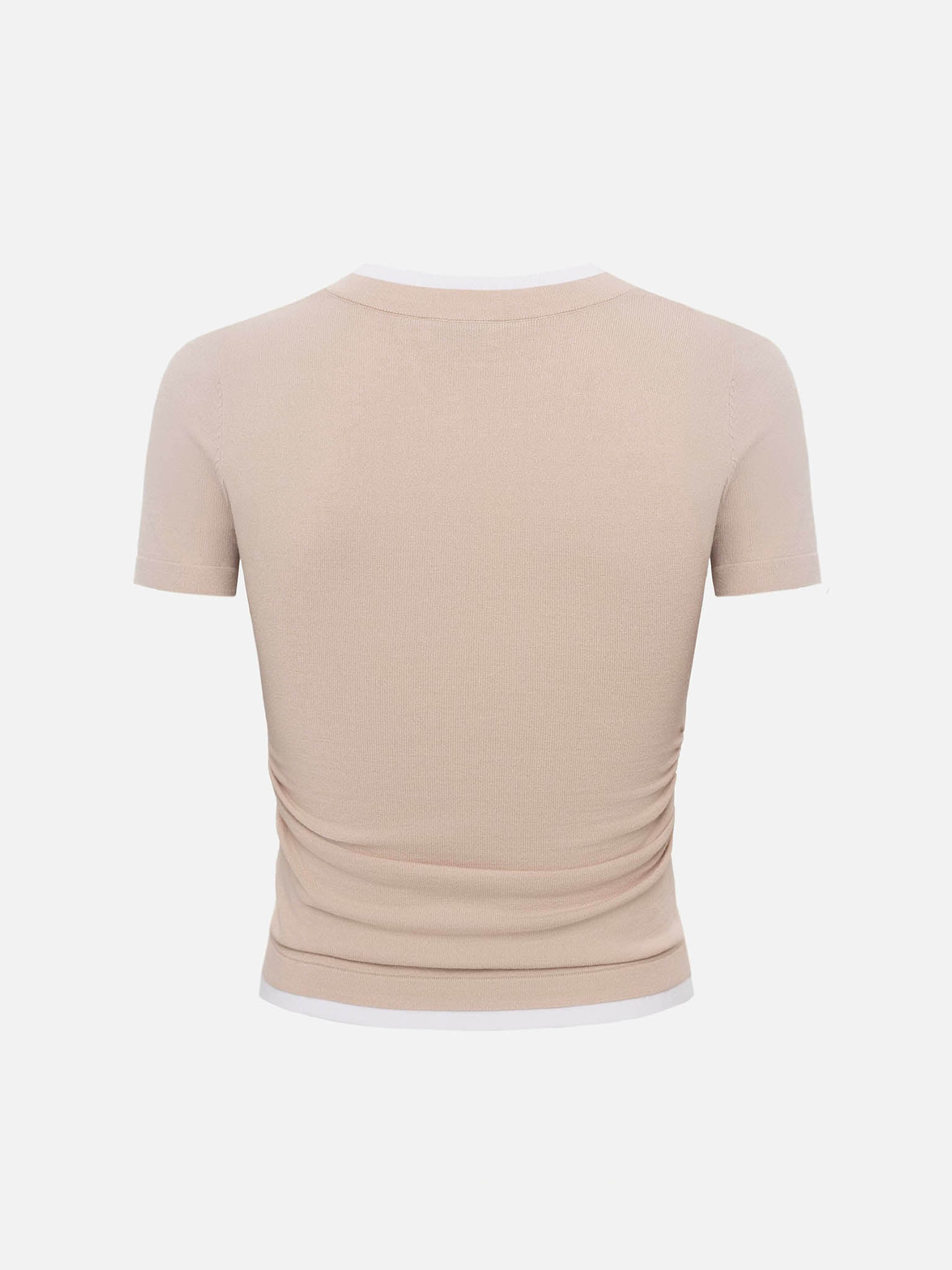 Two-material jersey top