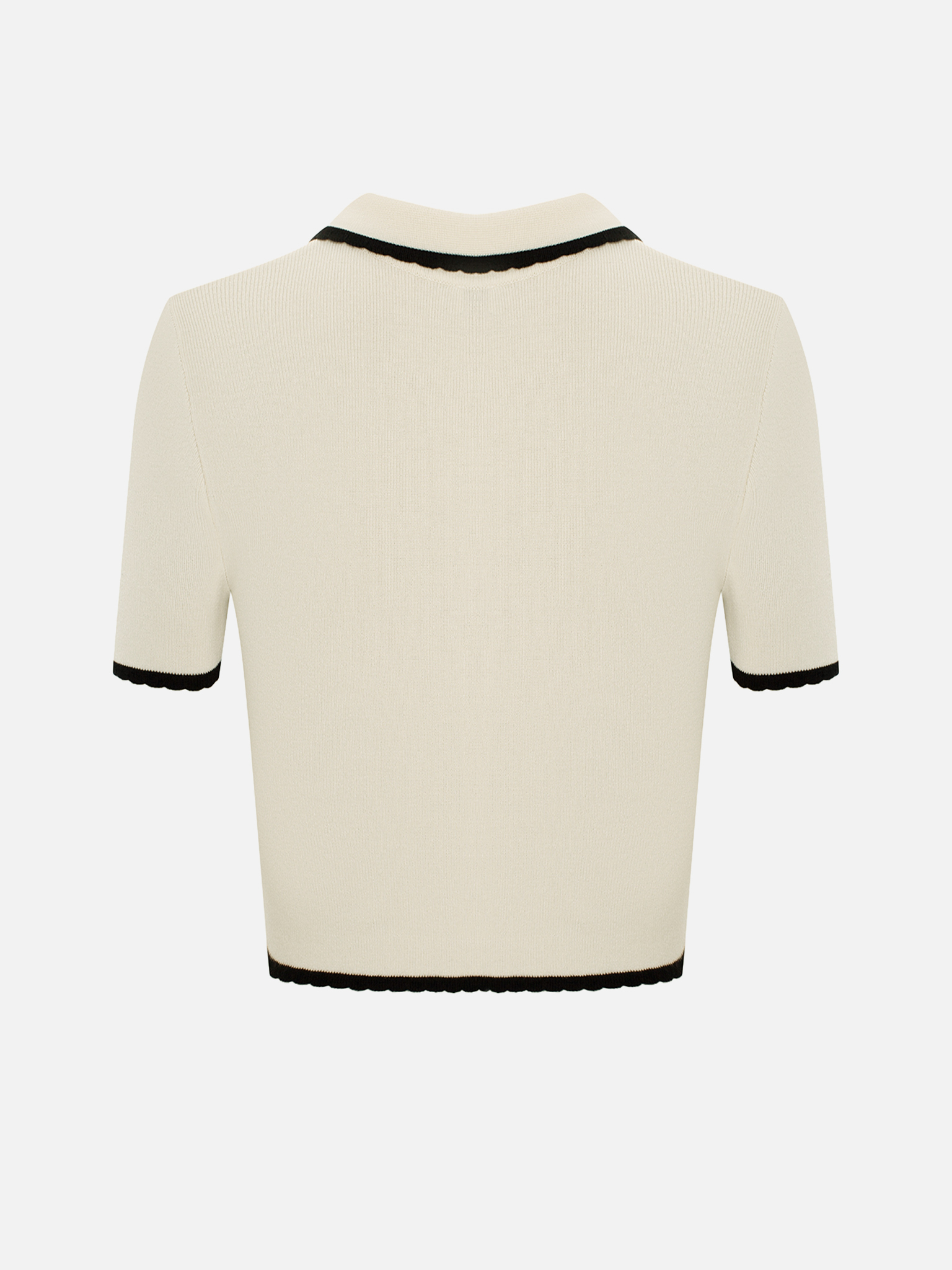 Short-sleeved rib-knit cardigan