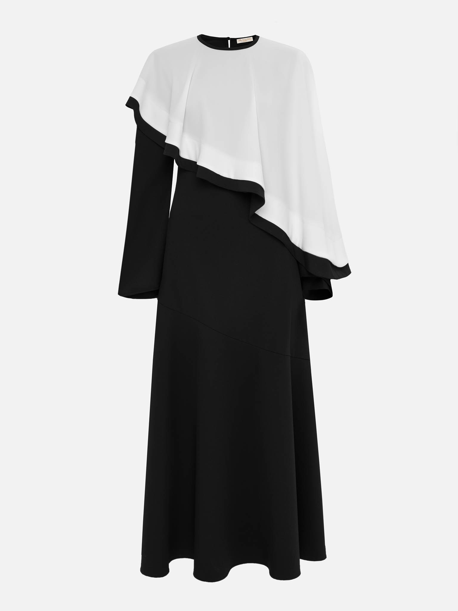 Maxi dress with contrasting cape