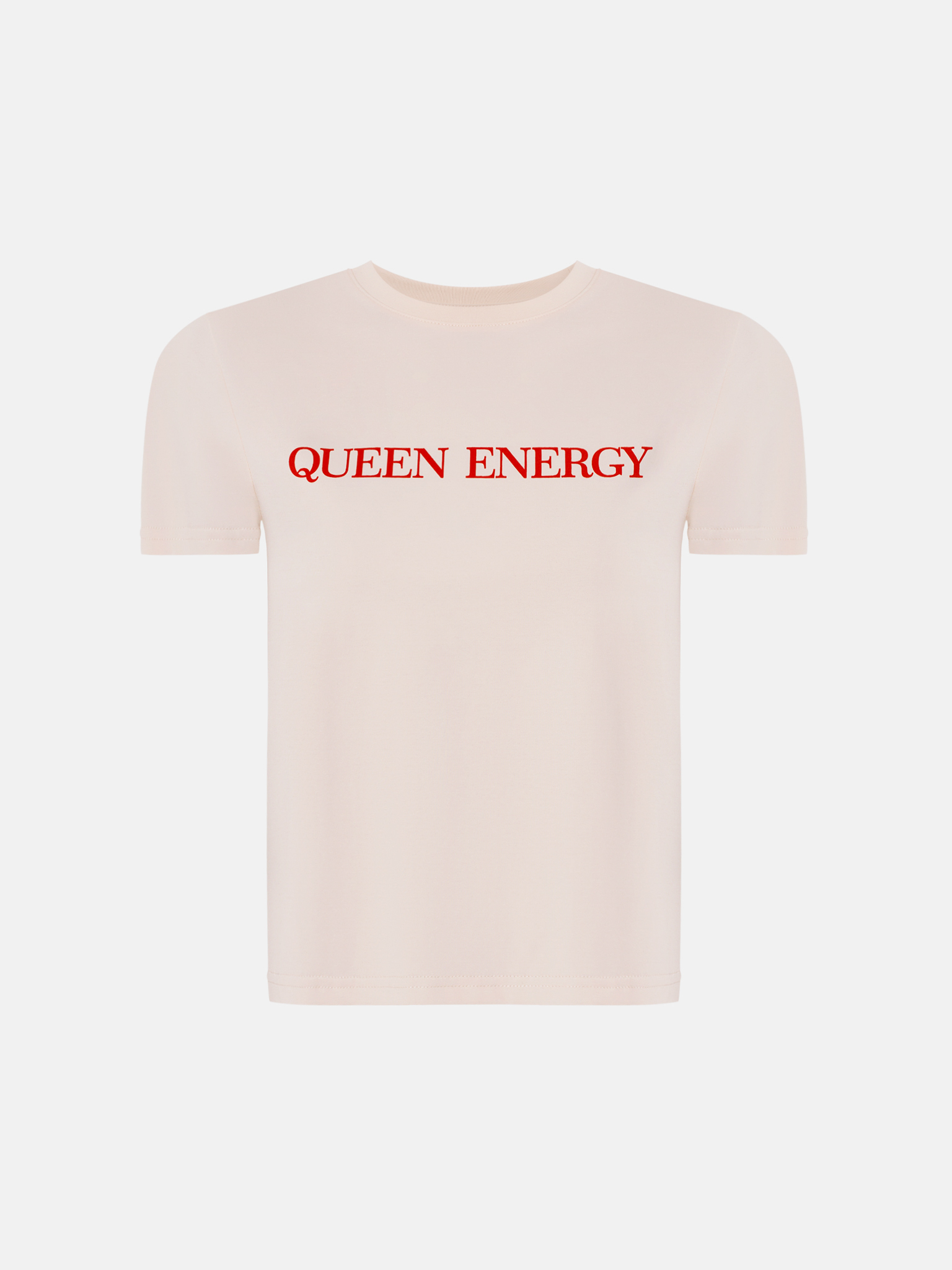Straight dense t-shirt with lettering