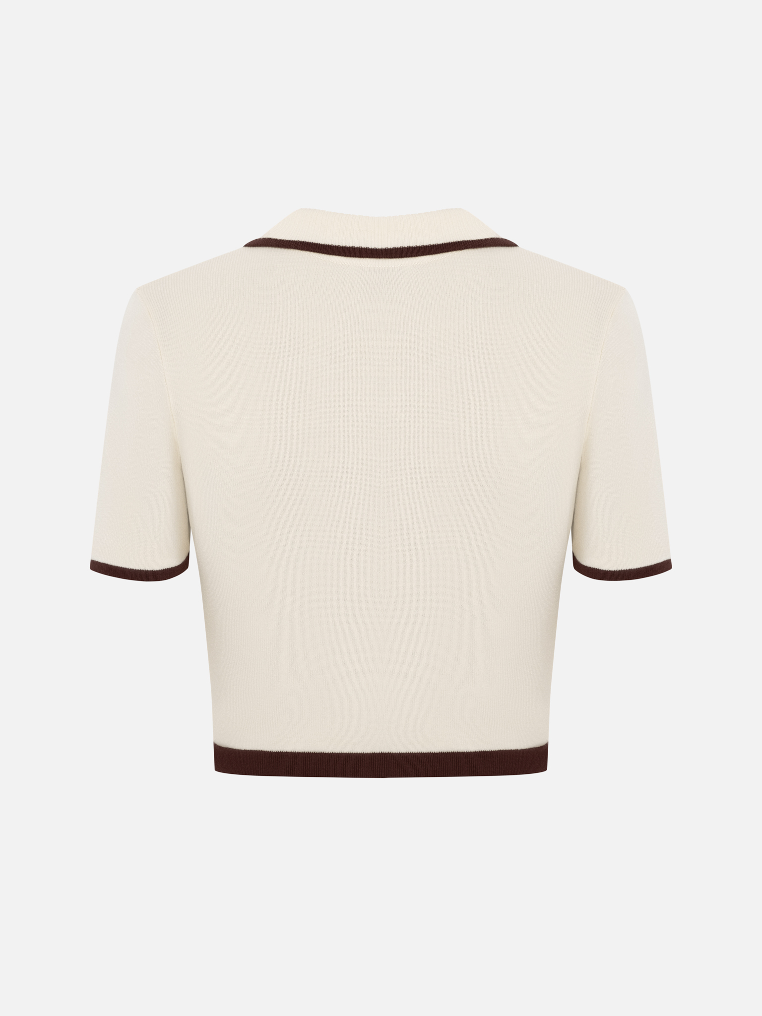 Short cardigan with contrasting inserts