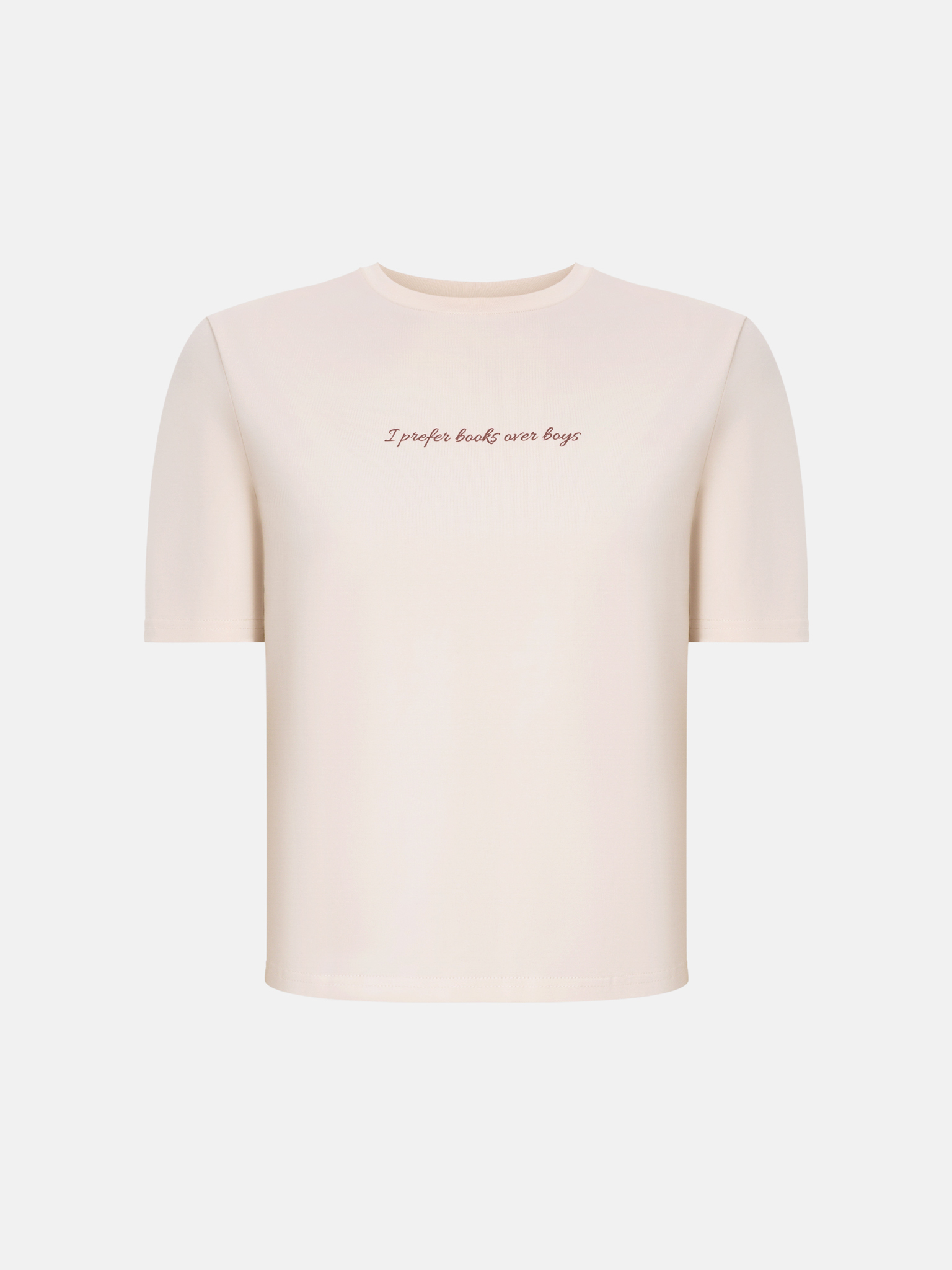 Straight dense t-shirt with lettering