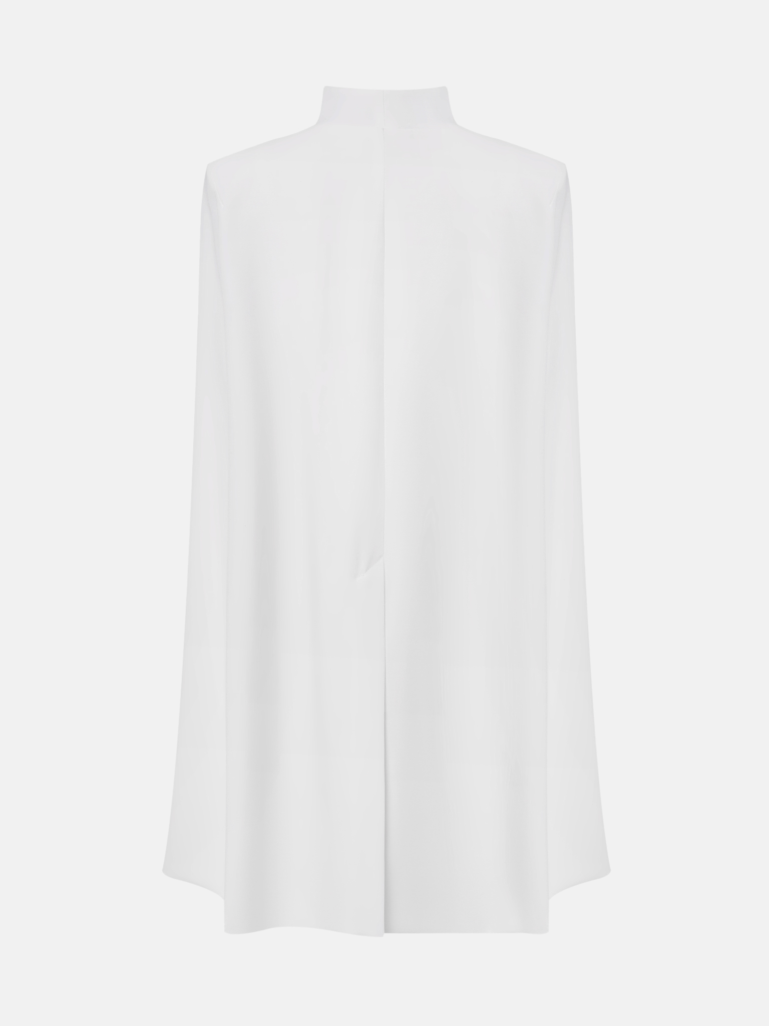 Mini dress in suiting fabric with cape on the shoulders