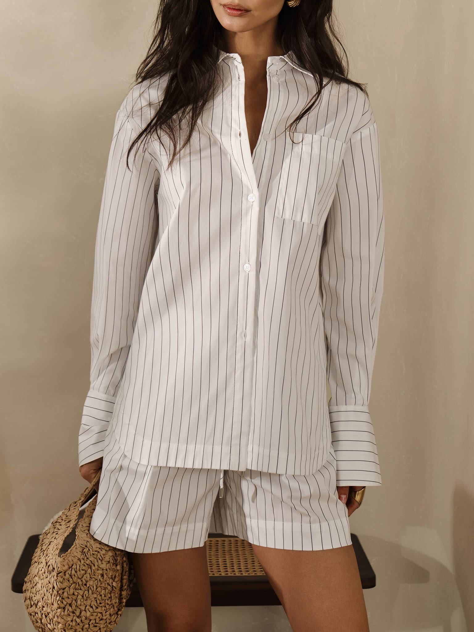 Loose striped shirt