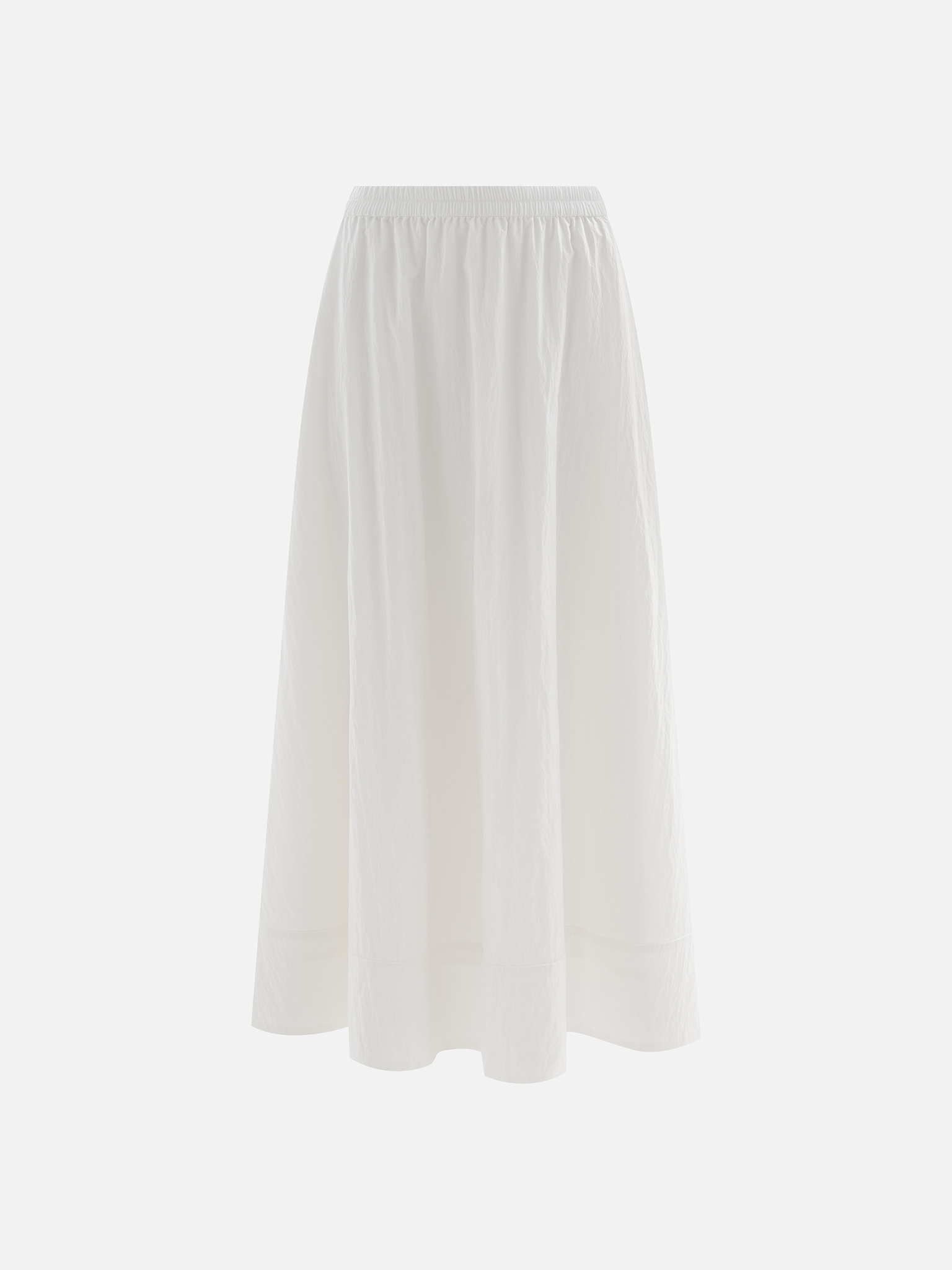 Flared maxi skirt in textured fabric