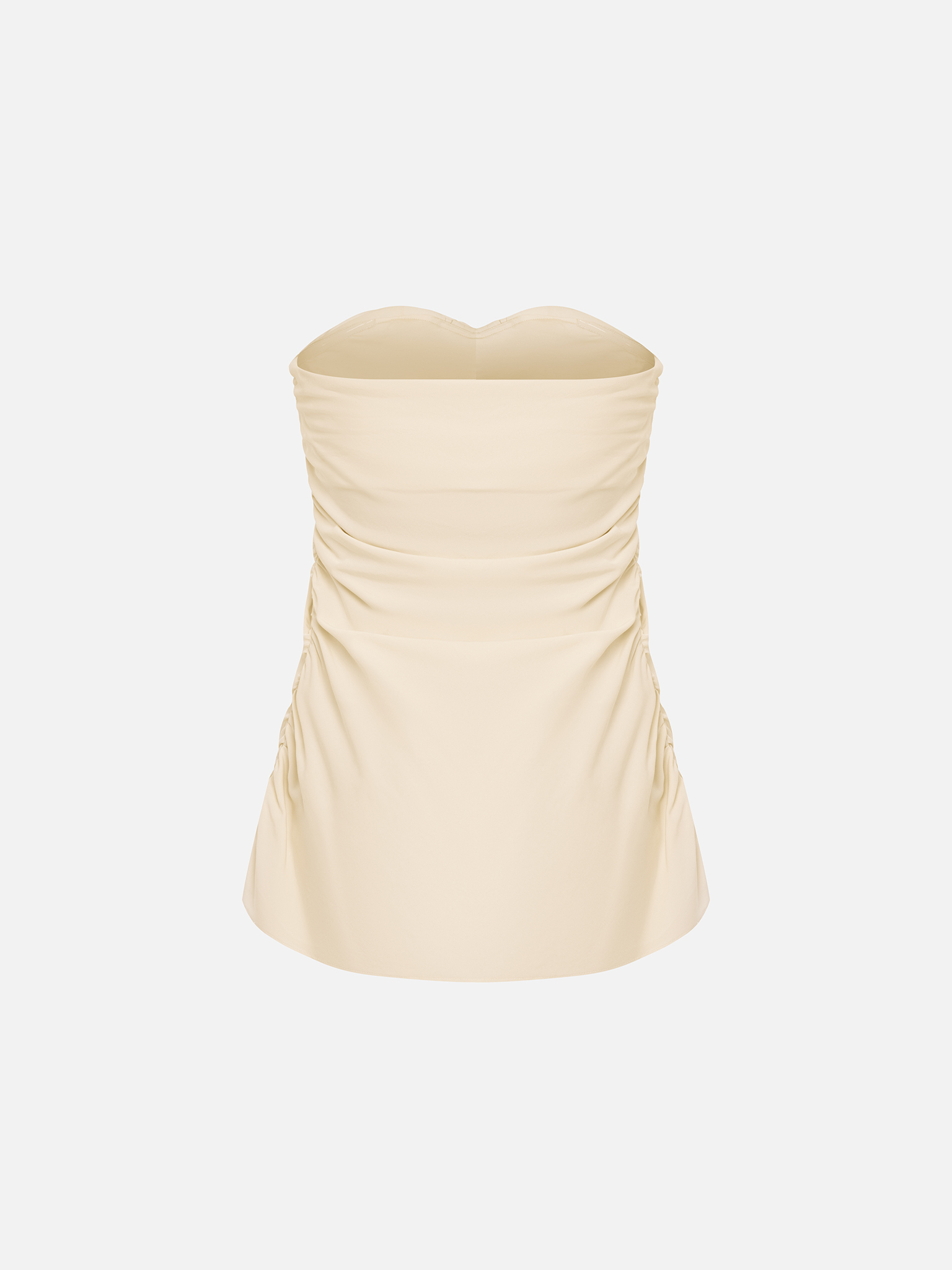 Draped top with open shoulders