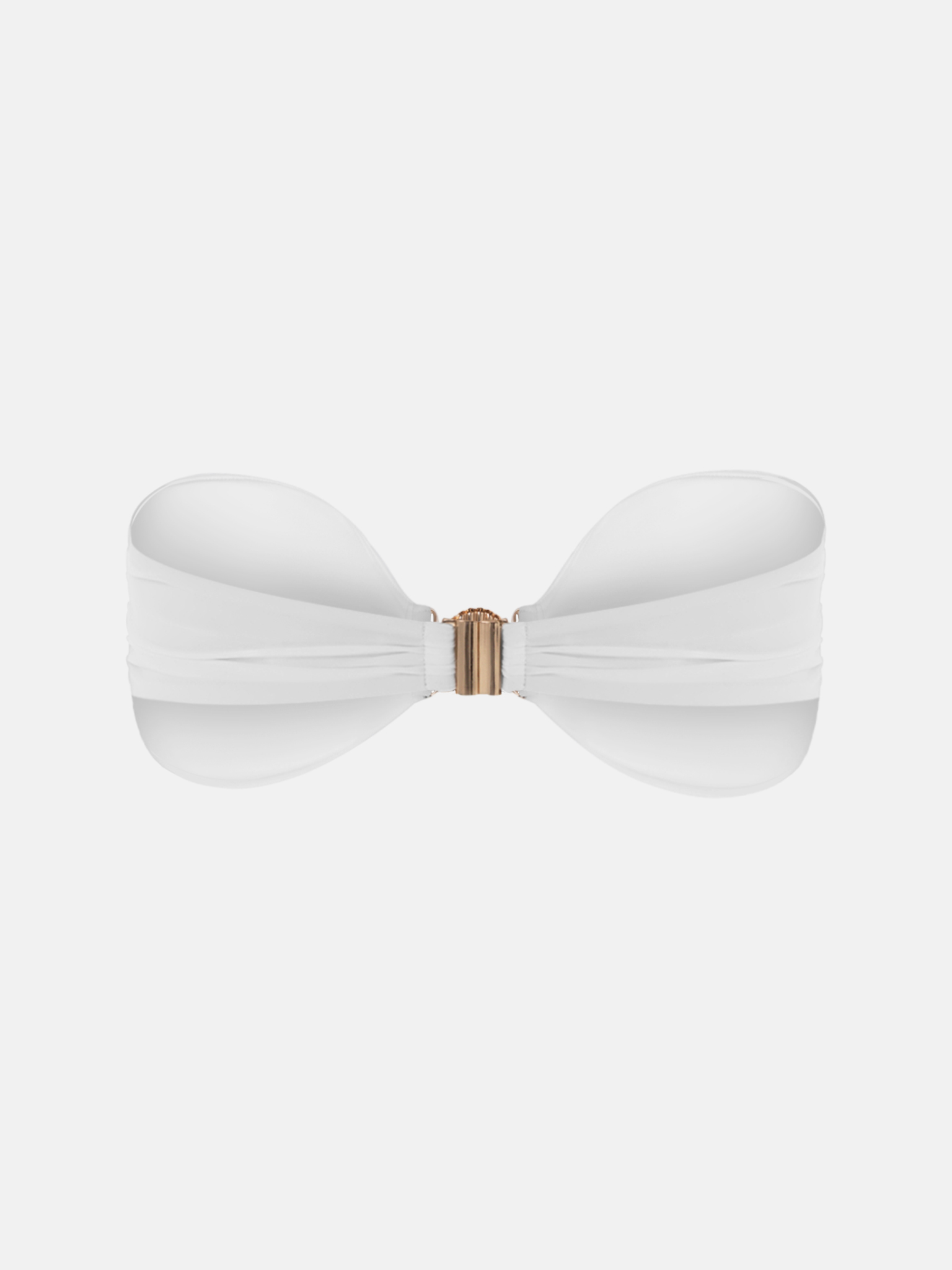 Strapless bikini top with shell decor