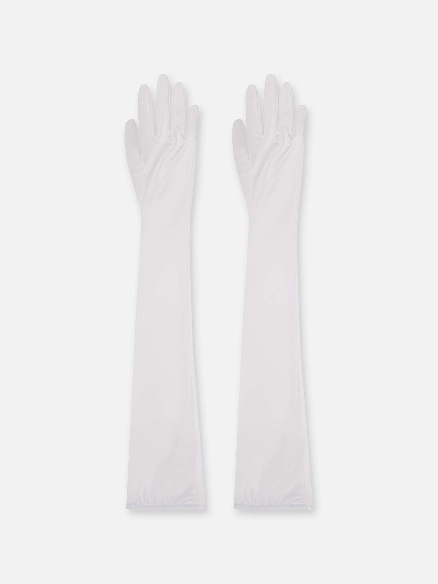Long satin gloves