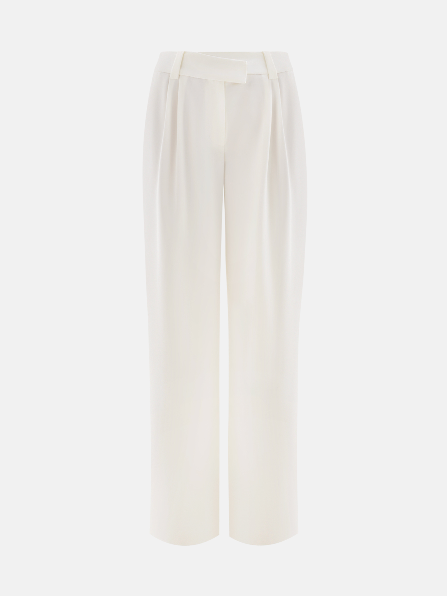 Lockere Hose mit breitem Bund und Falten an der Taille