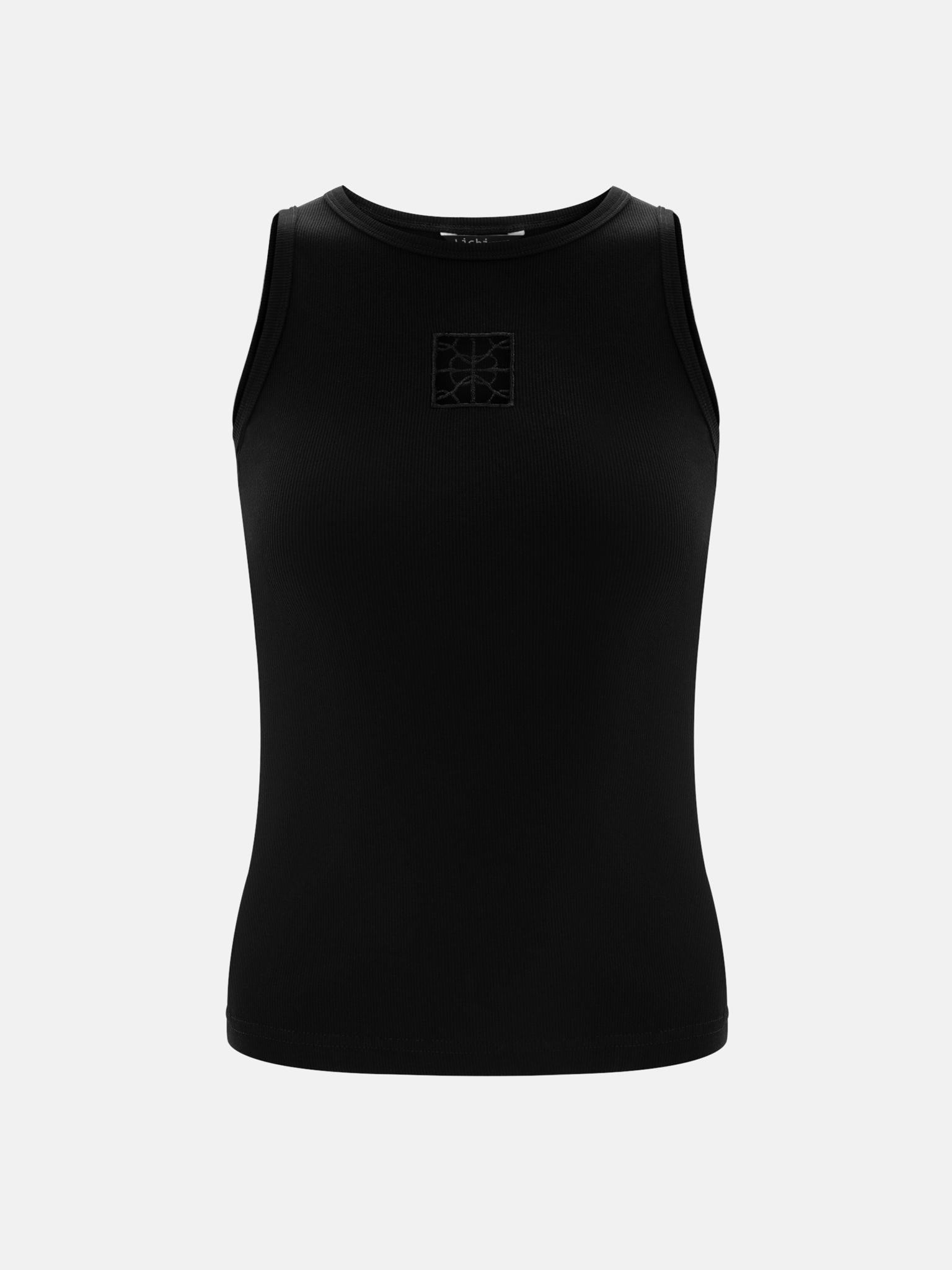 Jersey top with square detail on the chest