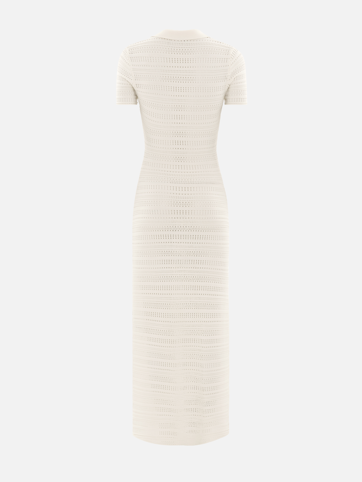 Strick-Maxikleid mit Polokragen