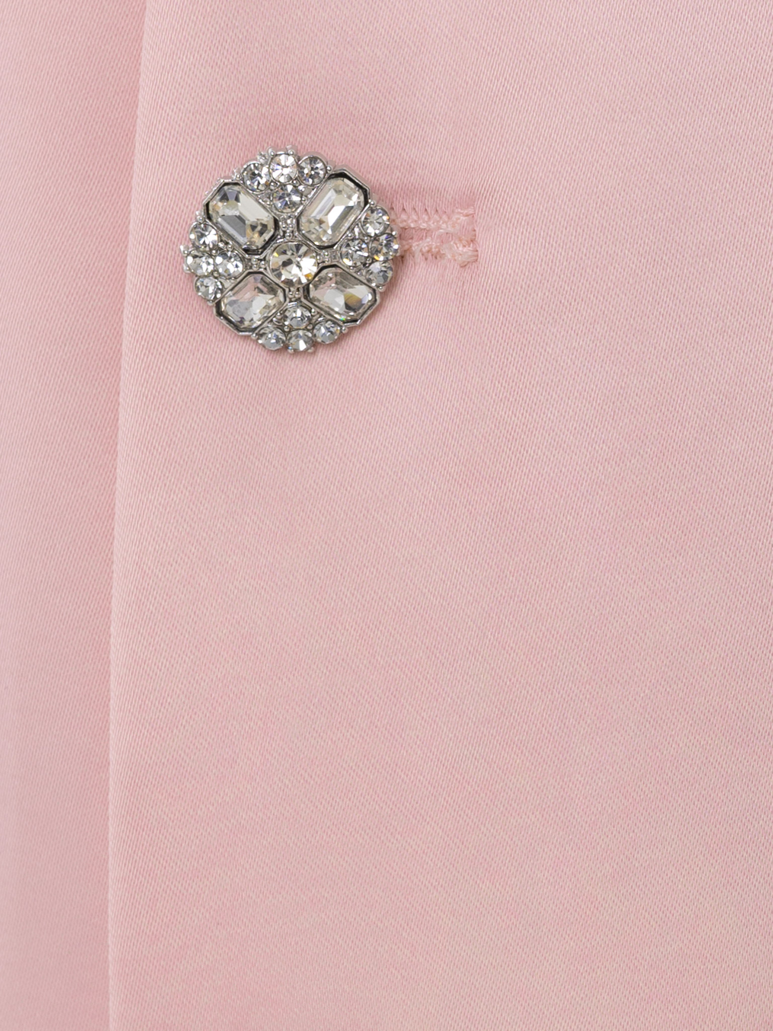Straight midi skirt with rhinestone buttons